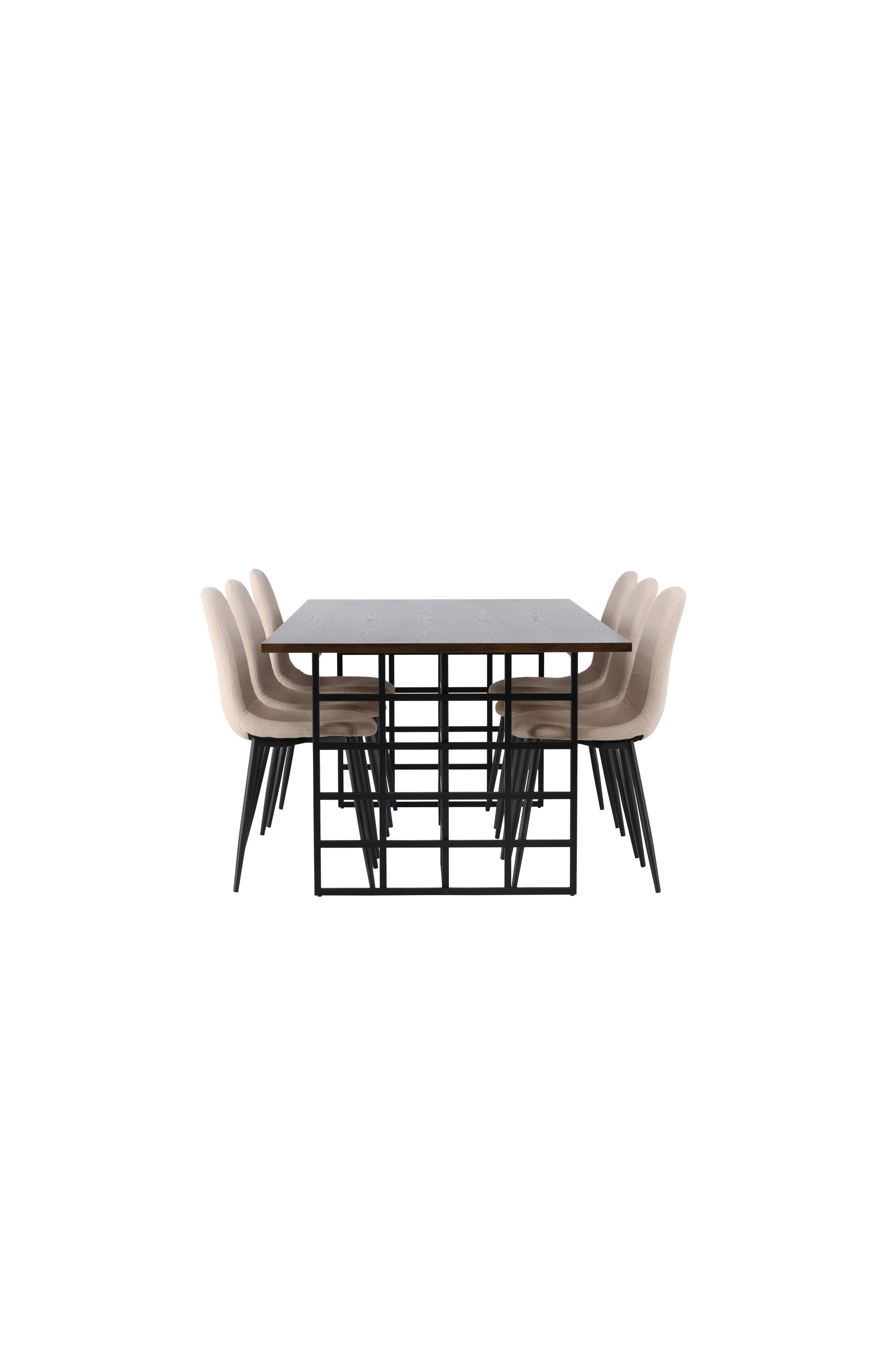 Ystad Esszimmerset + Polar 220cm/6St. in Beige, Schwarz präsentiert im Onlineshop von KAQTU Design AG. Esszimmerset ist von Venture Home