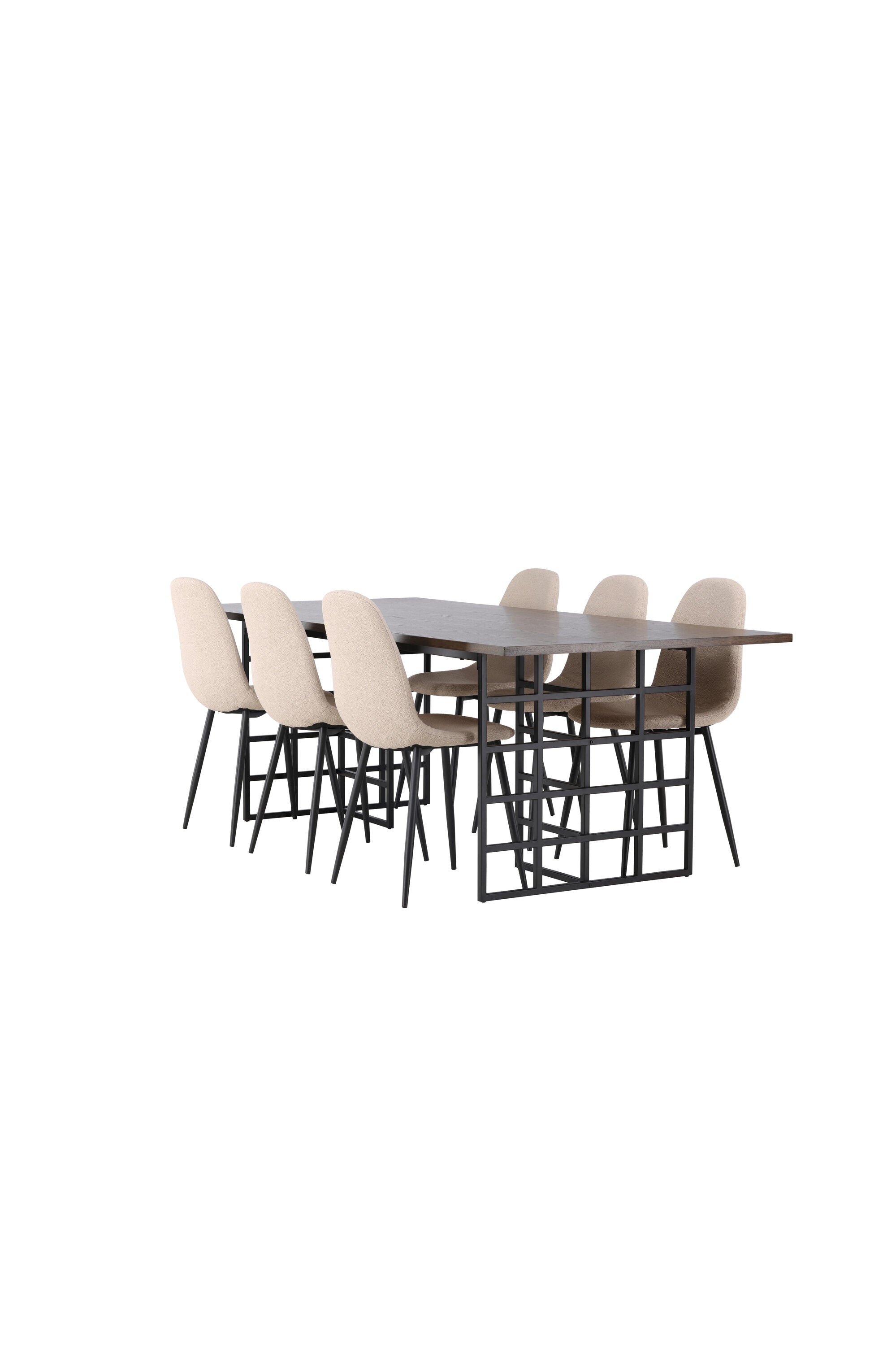 Ystad Esszimmerset + Polar 220cm/6St. in Beige, Schwarz präsentiert im Onlineshop von KAQTU Design AG. Esszimmerset ist von Venture Home
