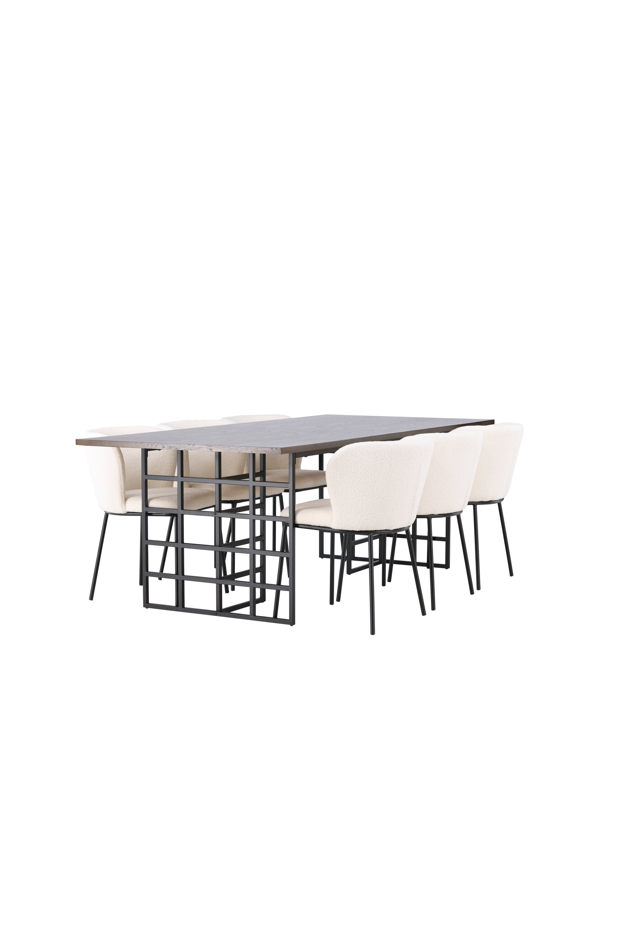 Ystad Esszimmerset + Edina 220cm/6St. in Schwarz-Weiss präsentiert im Onlineshop von KAQTU Design AG. Esszimmerset ist von Venture Home