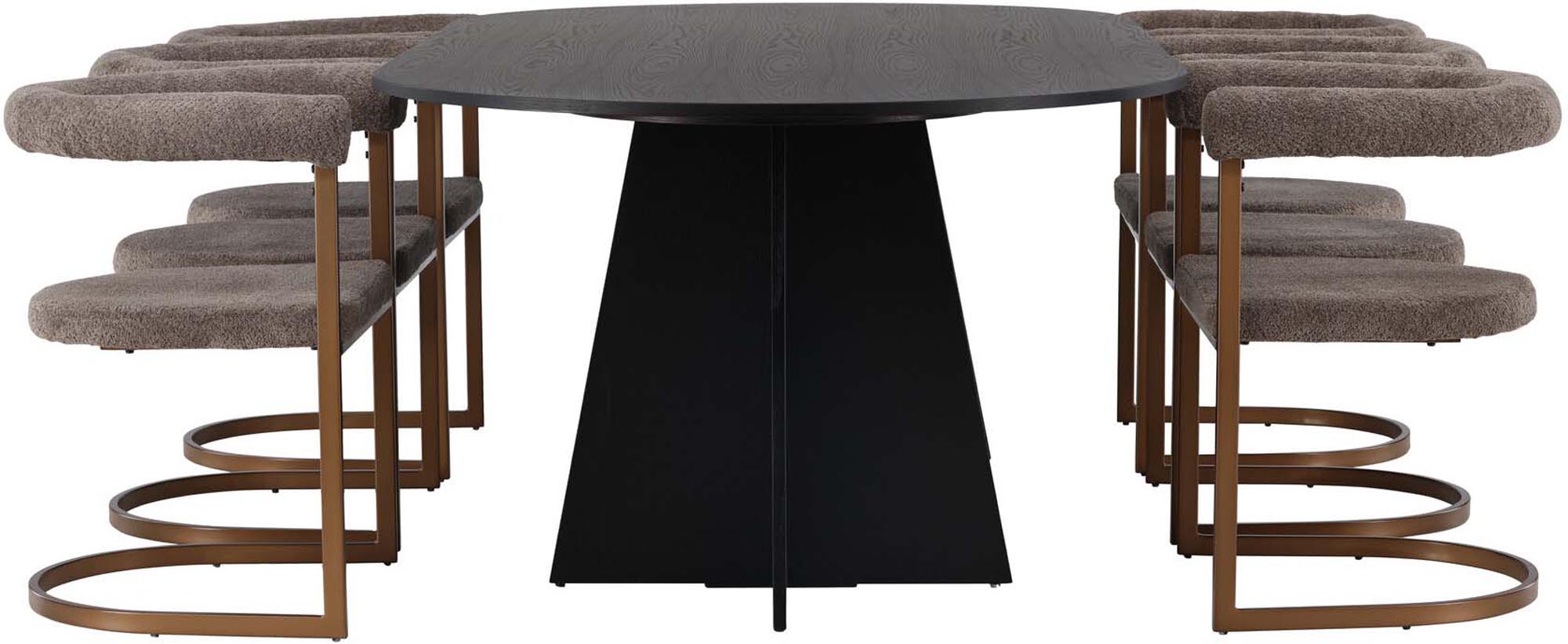 Modernes Bootcut Esszimmerset 230cm mit 6 Stühlen von Venture Home.