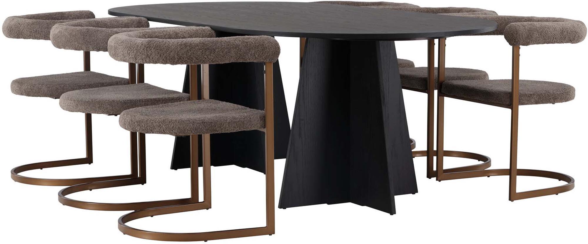 Stilvolles Bootcut Esszimmerset 230cm mit 6 Stühlen von Venture Home.