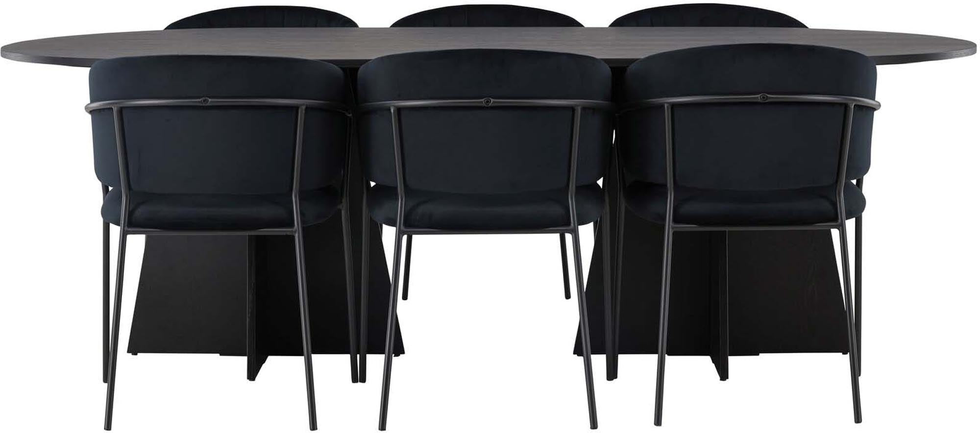 Entdecken Sie das Bootcut Esszimmerset + Selma 230cm/6St. von Venture Home – modernes Design, eleganter Esstisch und komfortable Stühle für Ihr Zuhause.