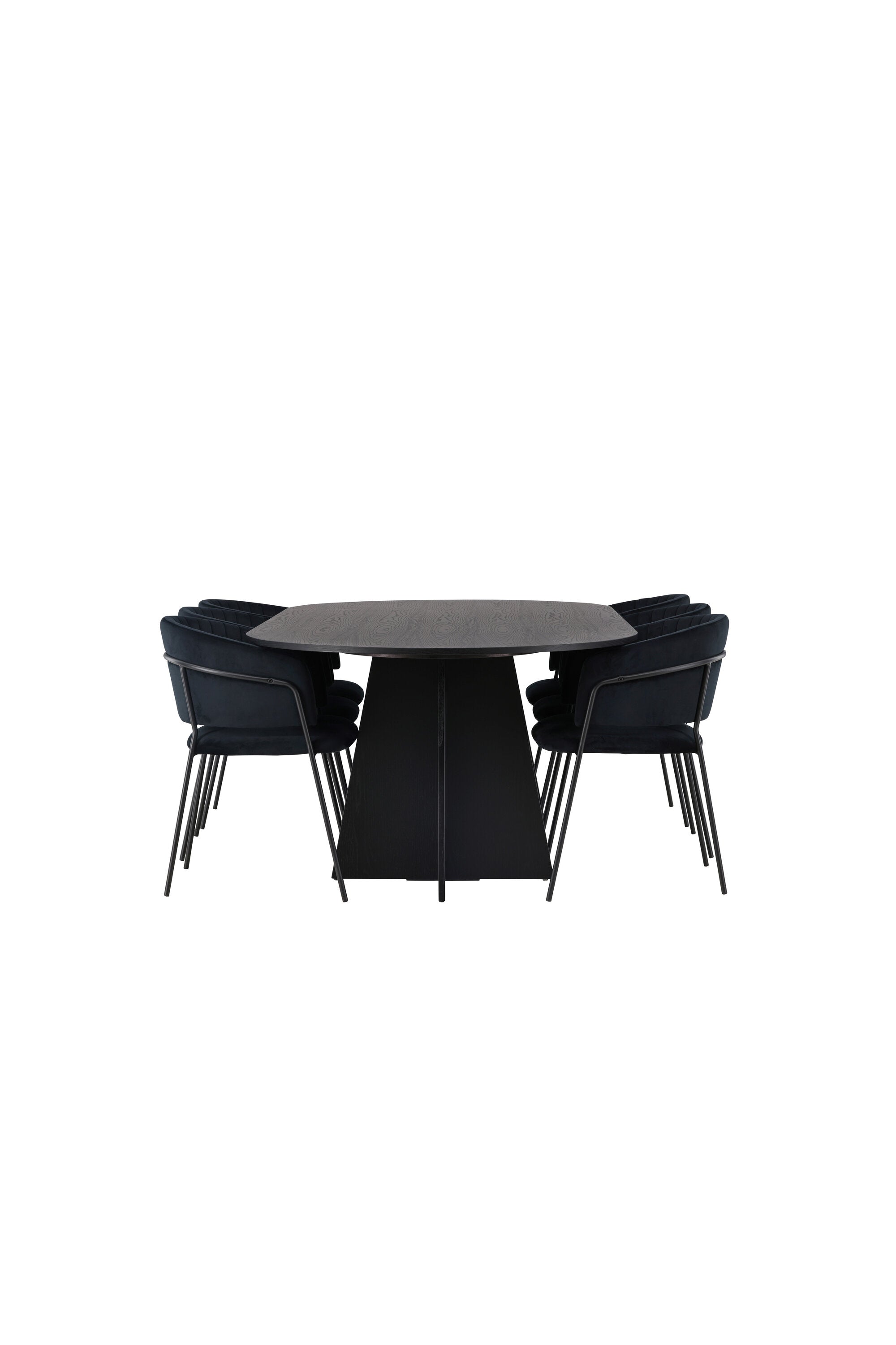 Bootcut Esszimmerset + Selma 230cm/6St. in Schwarz präsentiert im Onlineshop von KAQTU Design AG. Esszimmerset ist von Venture Home