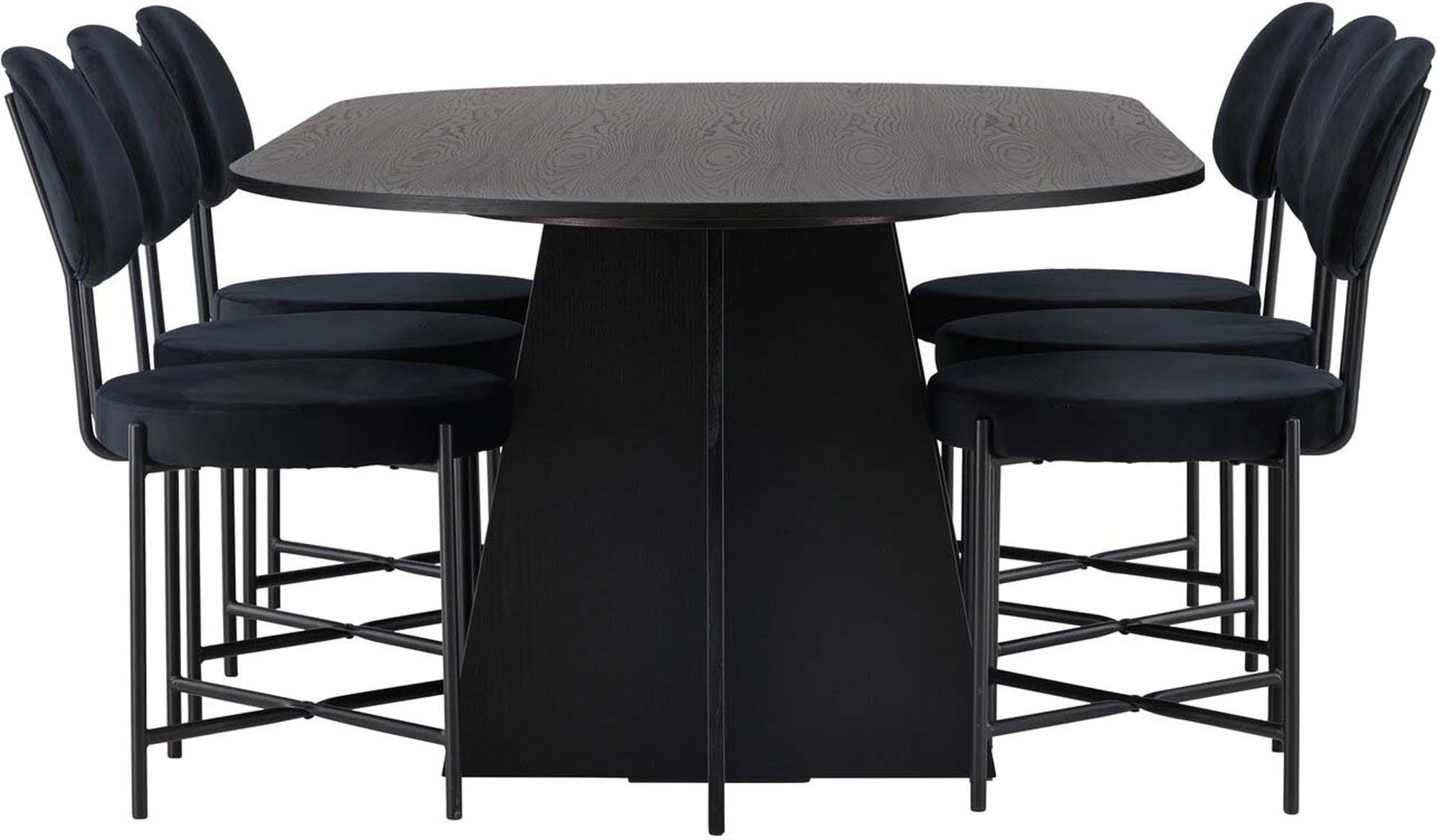 Stilvolles Bootcut Esszimmerset 230cm mit 6 Stühlen von Venture Home.