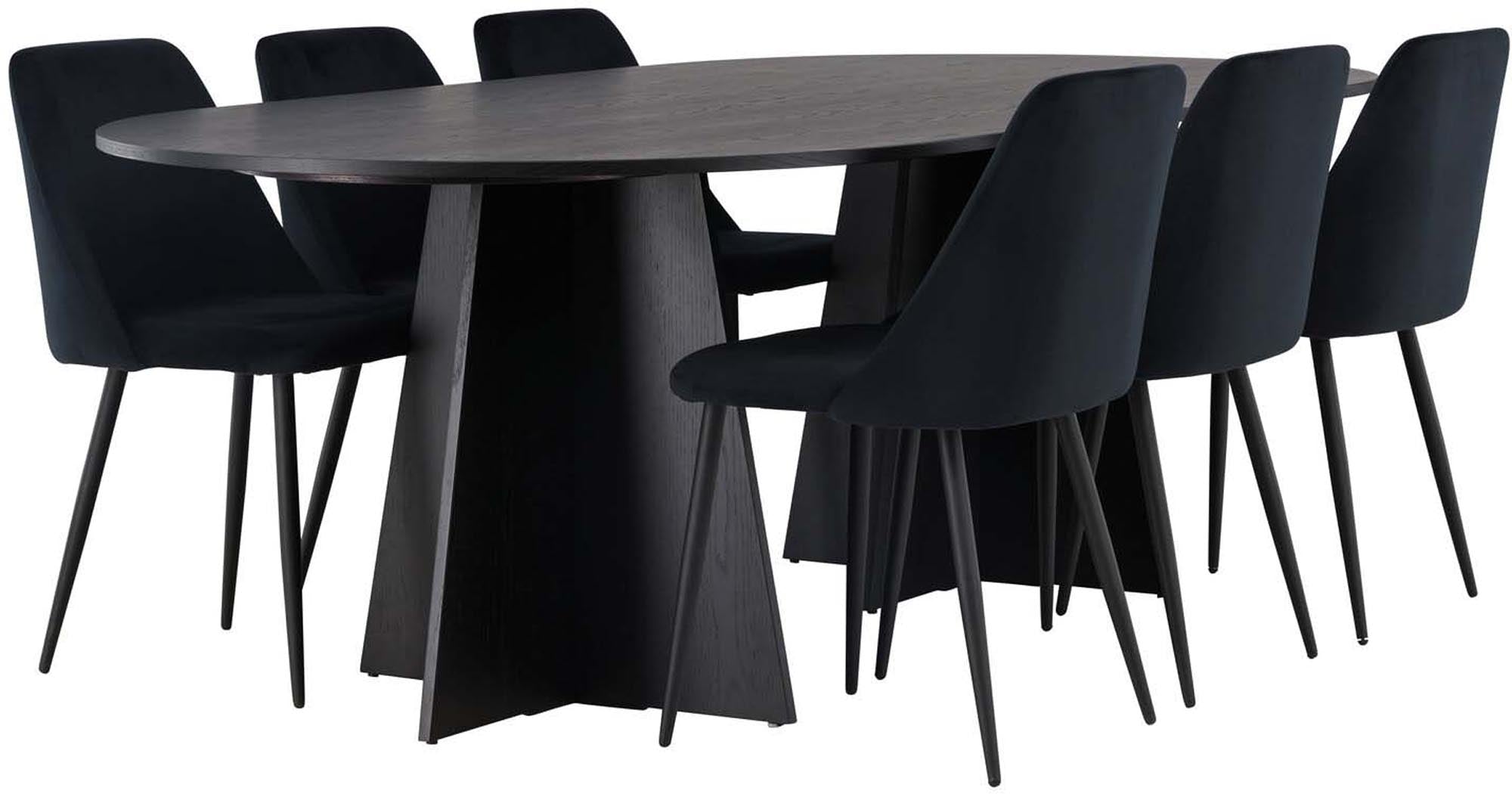 Stilvolles Bootcut Esszimmerset 230cm mit 6 Stühlen von Venture Home.