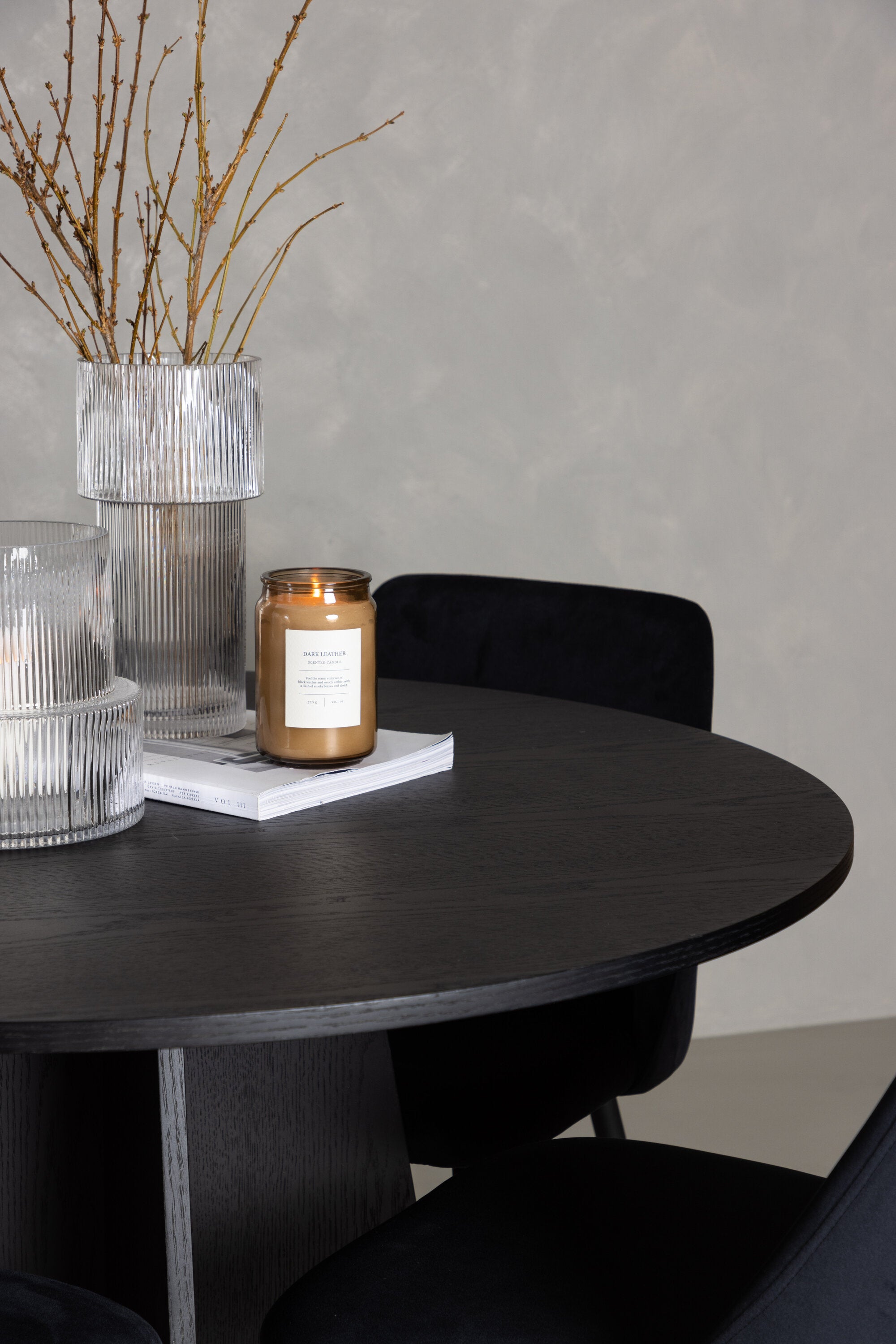 Bootcut Esszimmerset + Night ⌀110cm/4St. in Schwarz präsentiert im Onlineshop von KAQTU Design AG. Esszimmerset ist von Venture Home