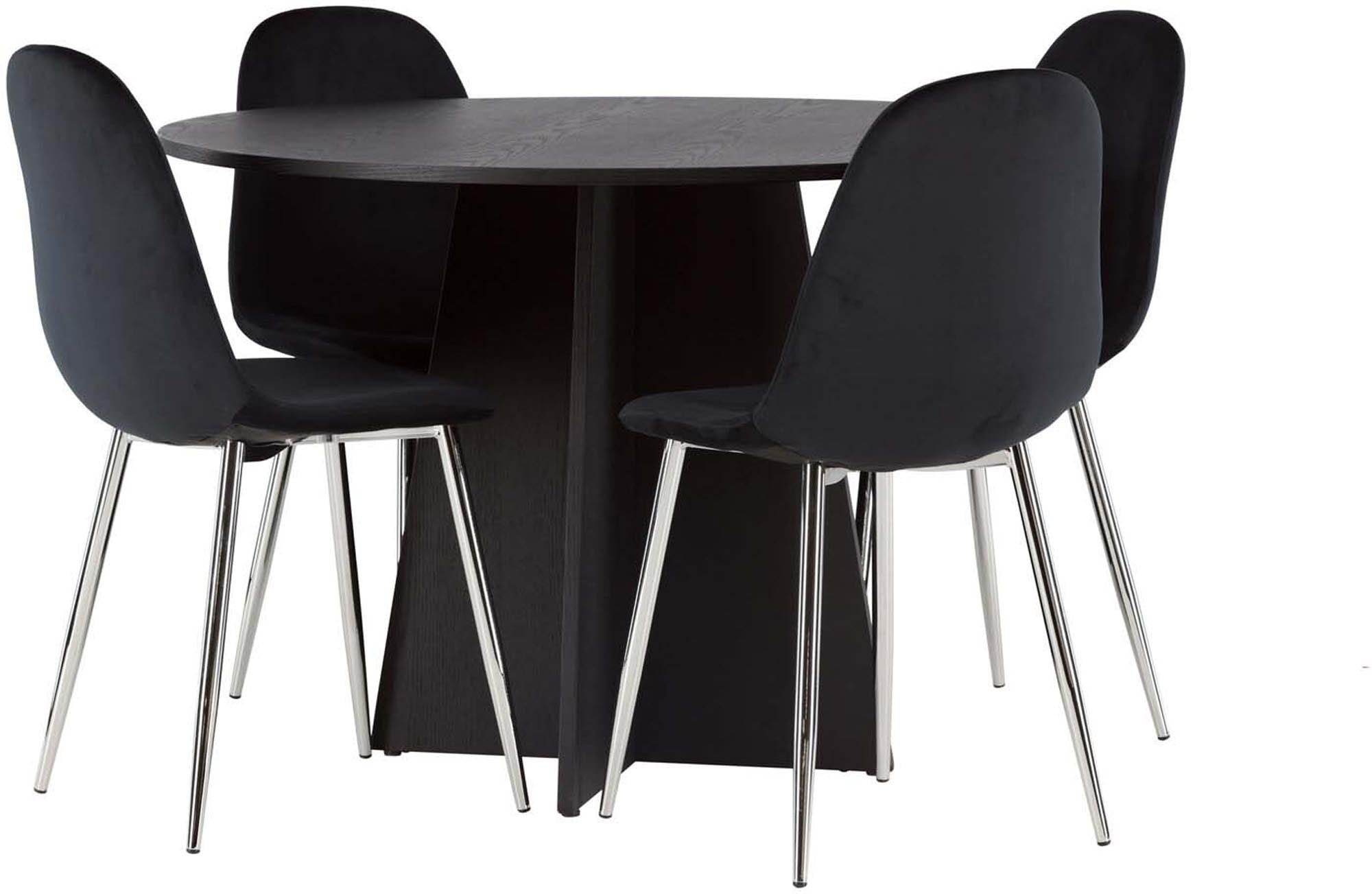 Elegantes Esszimmerset: Bootcut Tisch & 4 Polar Stühle, zeitlos.