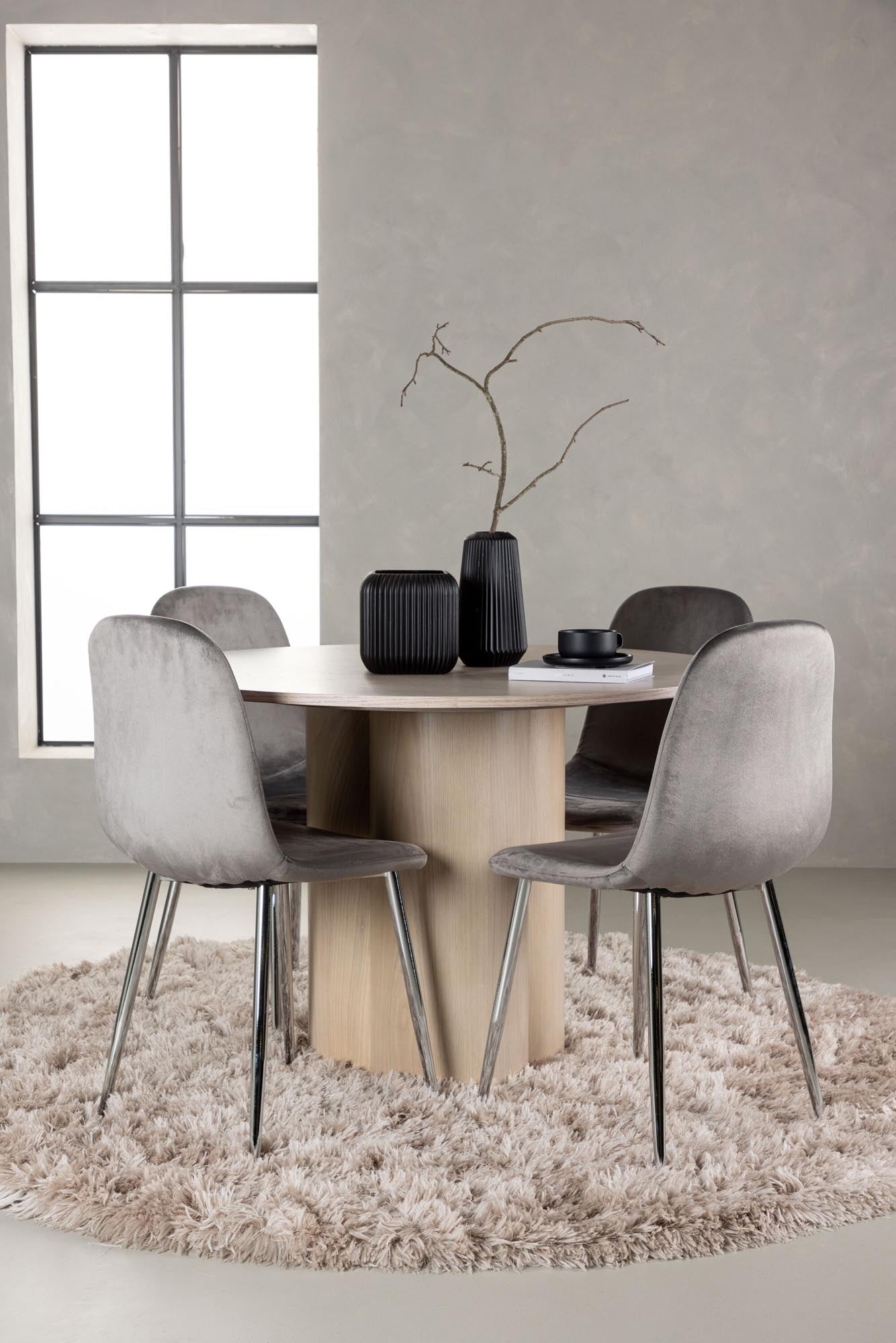 Elegantes Esszimmerset Olivia + Eva, rund, für 4 Personen, von Venture Home.