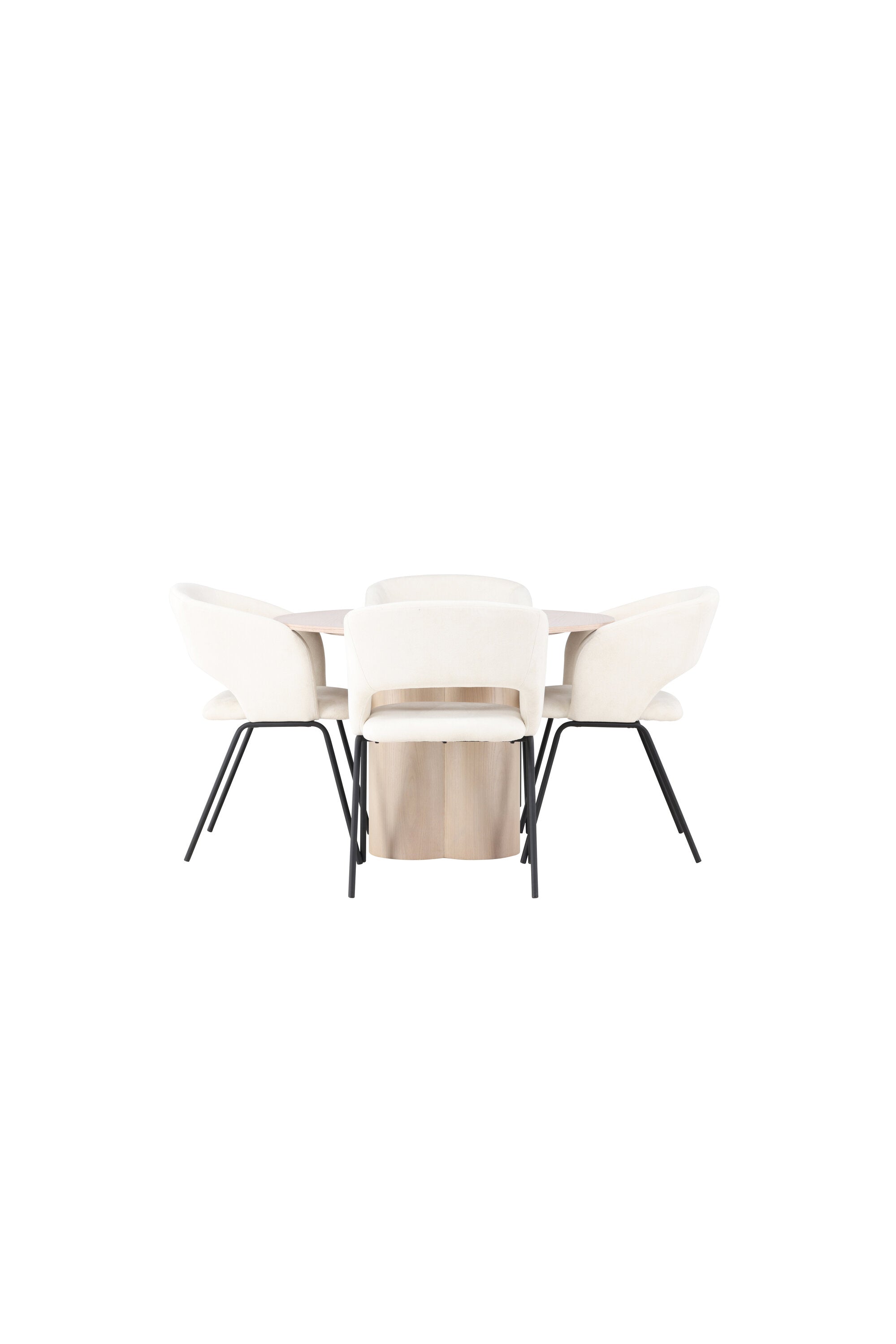 Olivia Esszimmerset + Day ⌀110cm/4St. in Natur / Schwarz / Weiss präsentiert im Onlineshop von KAQTU Design AG. Esszimmerset ist von Venture Home