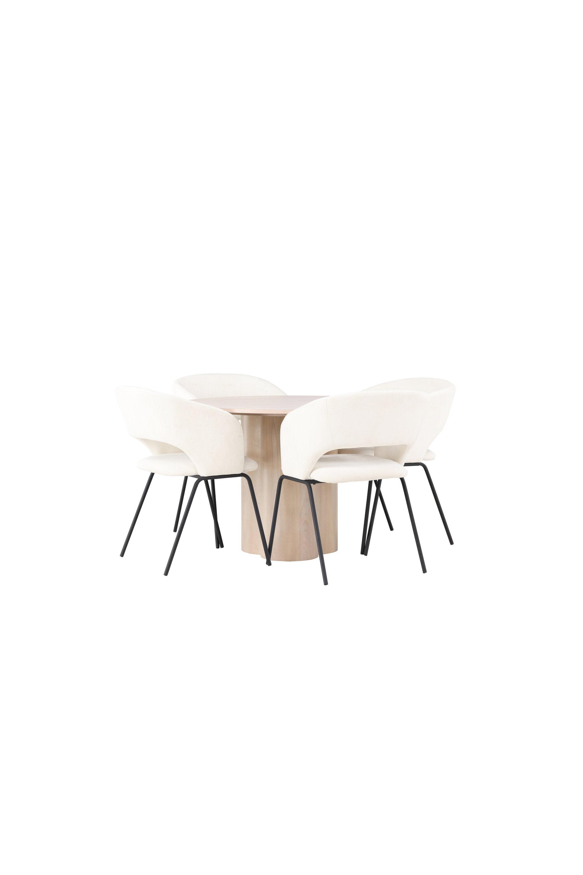 Olivia Esszimmerset + Day ⌀110cm/4St. in Natur / Schwarz / Weiss präsentiert im Onlineshop von KAQTU Design AG. Esszimmerset ist von Venture Home
