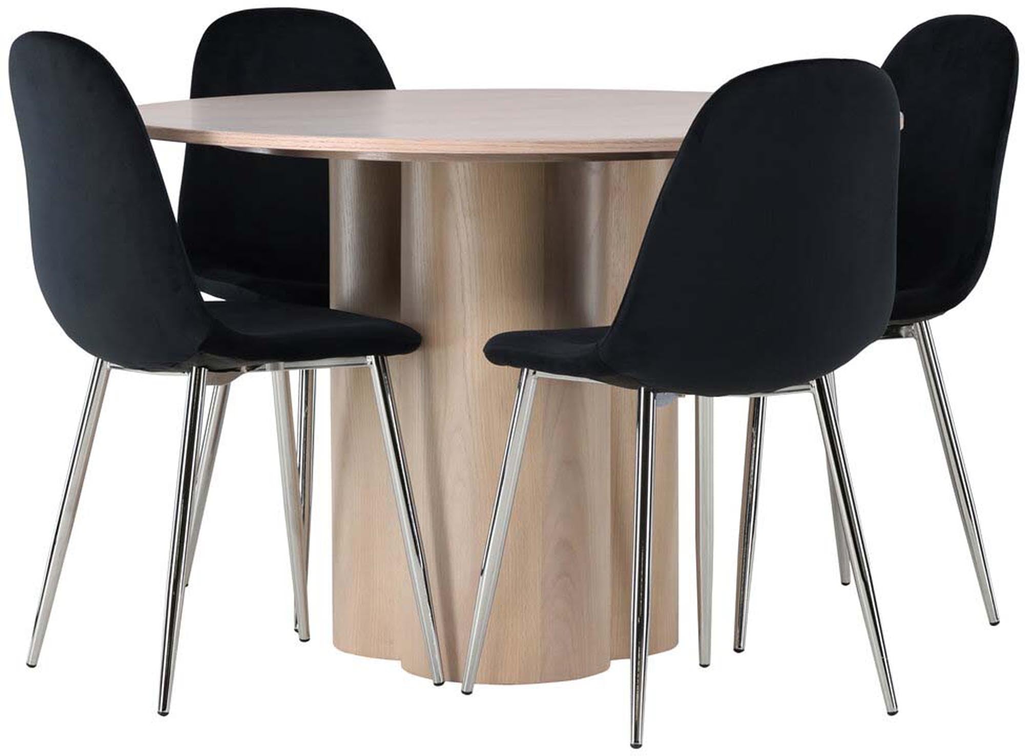 Modernes Olivia Esszimmerset für 4, ideal für zeitgemässe Wohnräume.