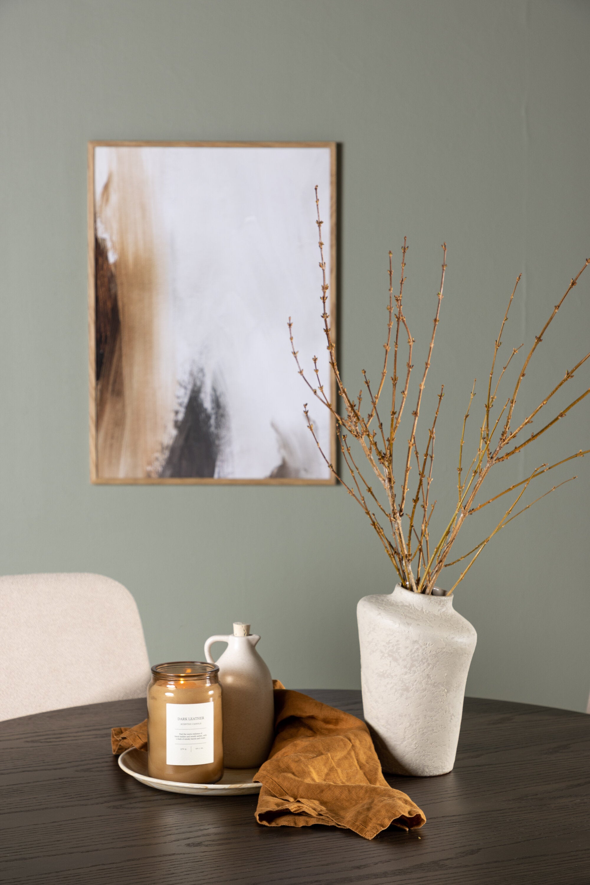 Olivia Esszimmerset + Seda ⌀110cm/4St. in Beige / Braun präsentiert im Onlineshop von KAQTU Design AG. Esszimmerset ist von Venture Home