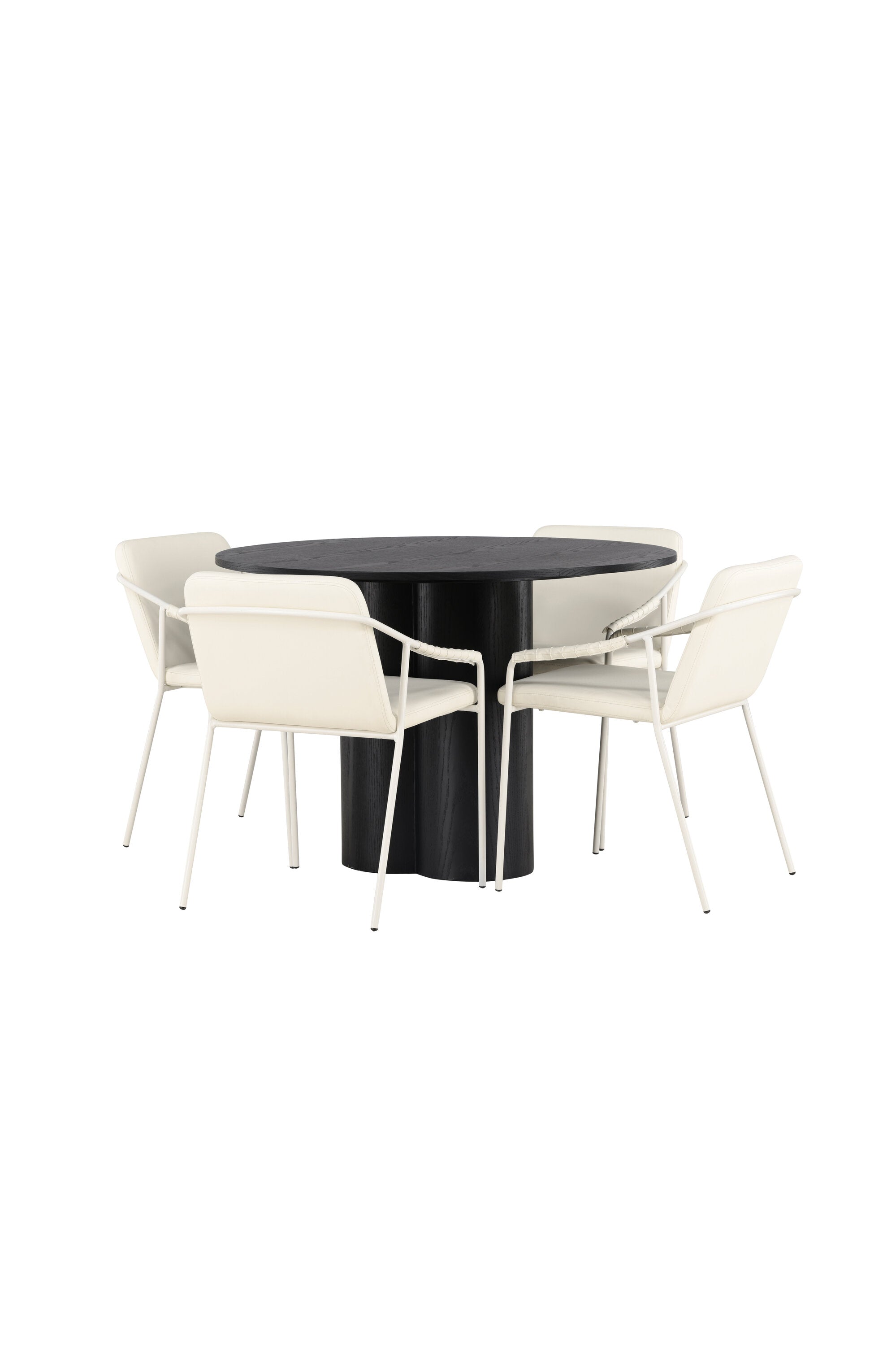 Olivia Esszimmerset + Tvist ⌀110cm/4St. in Beige präsentiert im Onlineshop von KAQTU Design AG. Esszimmerset ist von Venture Home
