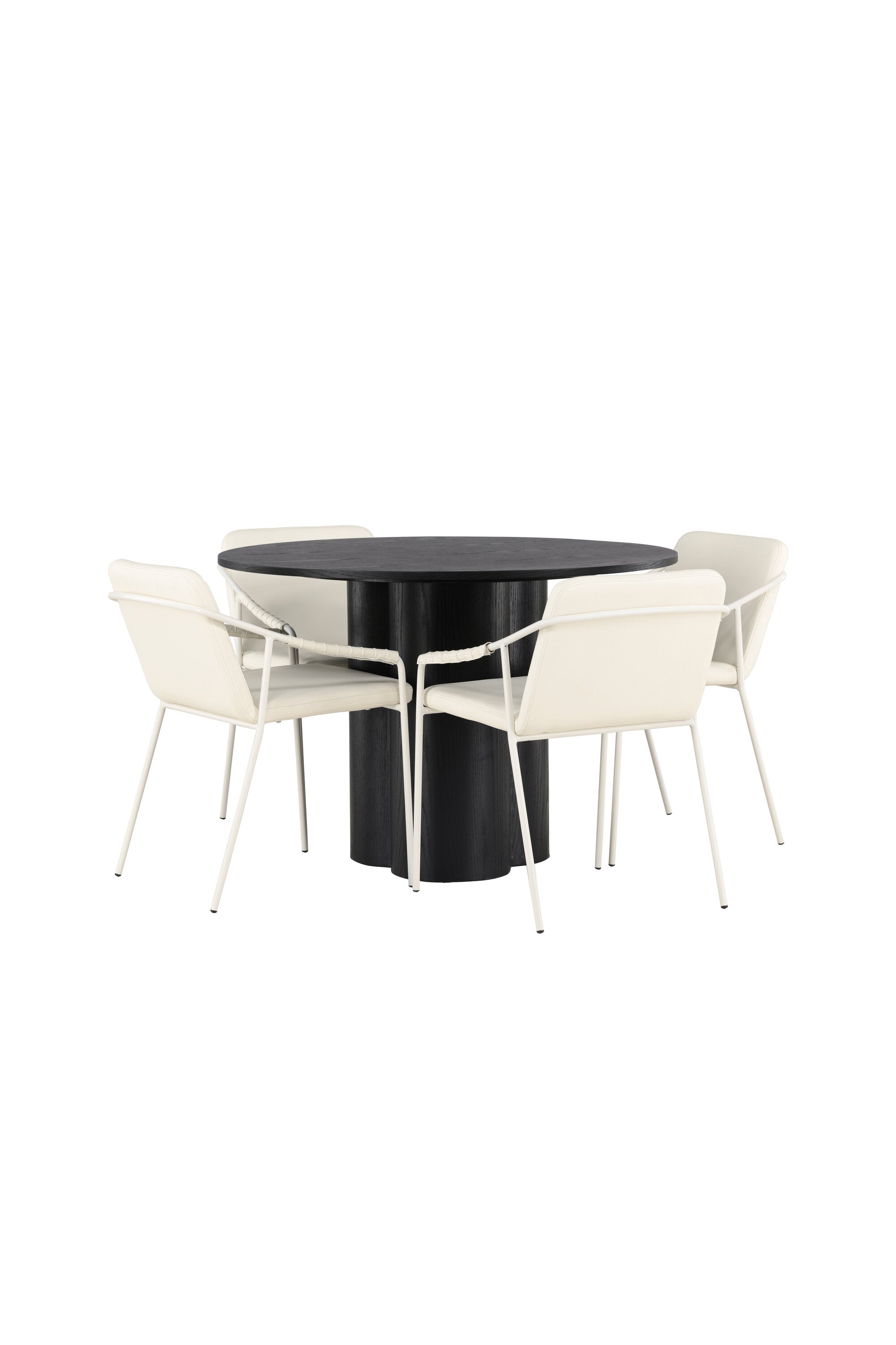 Olivia Esszimmerset + Tvist ⌀110cm/4St. in Beige präsentiert im Onlineshop von KAQTU Design AG. Esszimmerset ist von Venture Home