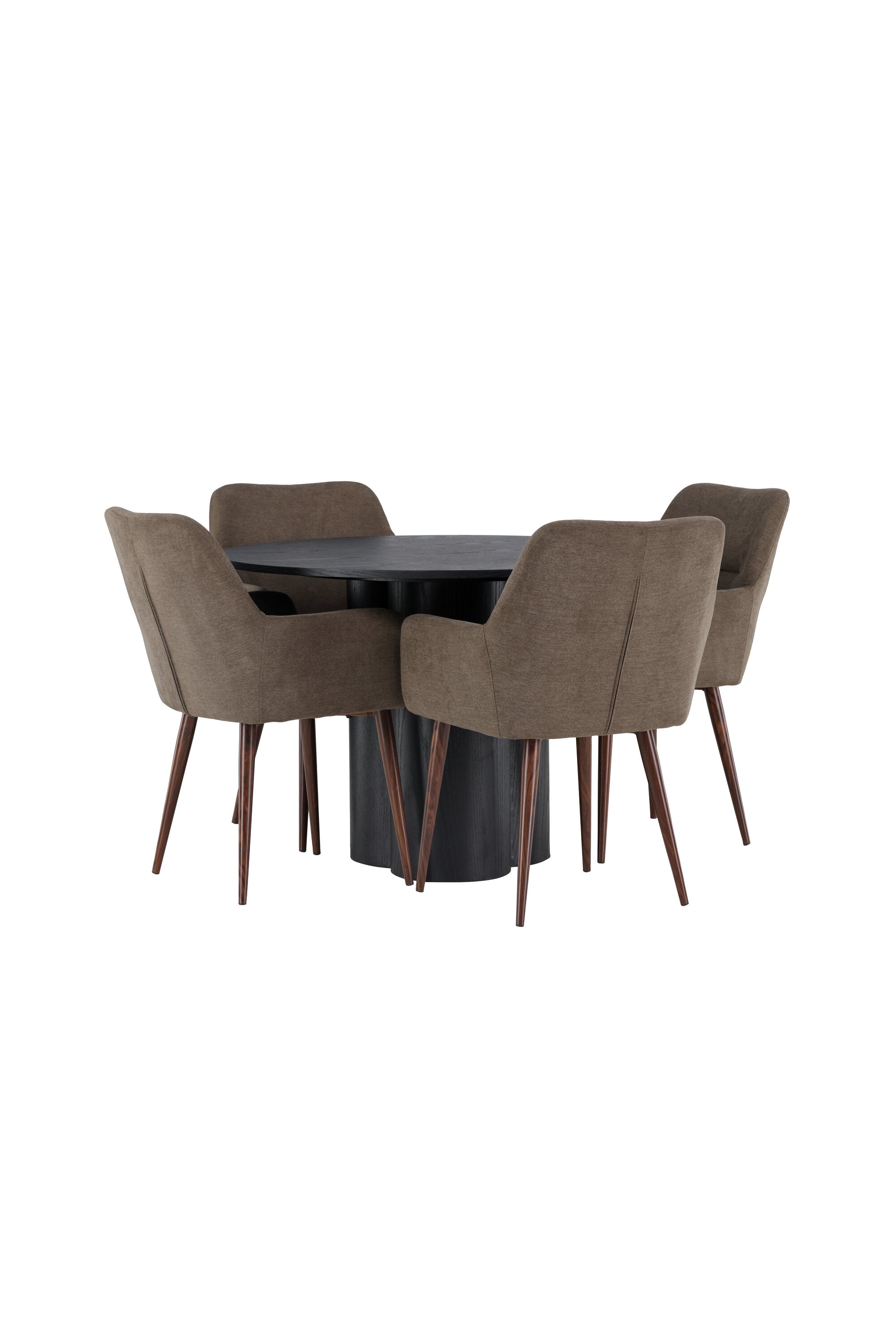 Olivia Esszimmerset + Tomorrow ⌀110cm/4St. in Braun präsentiert im Onlineshop von KAQTU Design AG. Esszimmerset ist von Venture Home