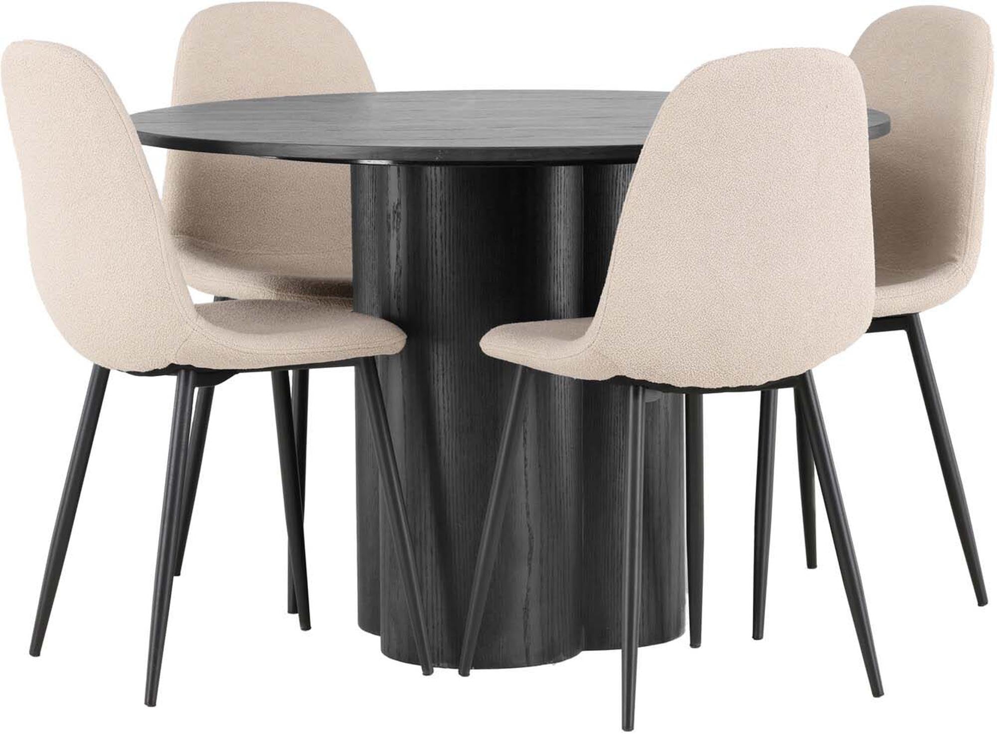 Modernes Olivia Esszimmerset für 4, ideal für zeitlose Eleganz.