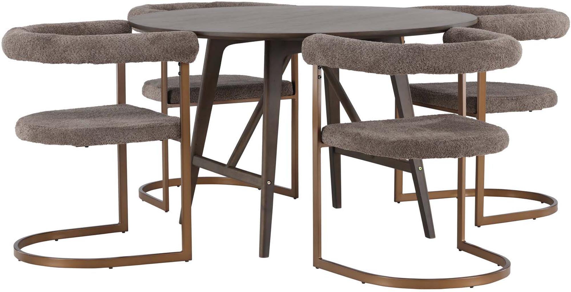 Modernes Kaseindon Esszimmerset, 100cm, 4 Stühle, von Venture Home.