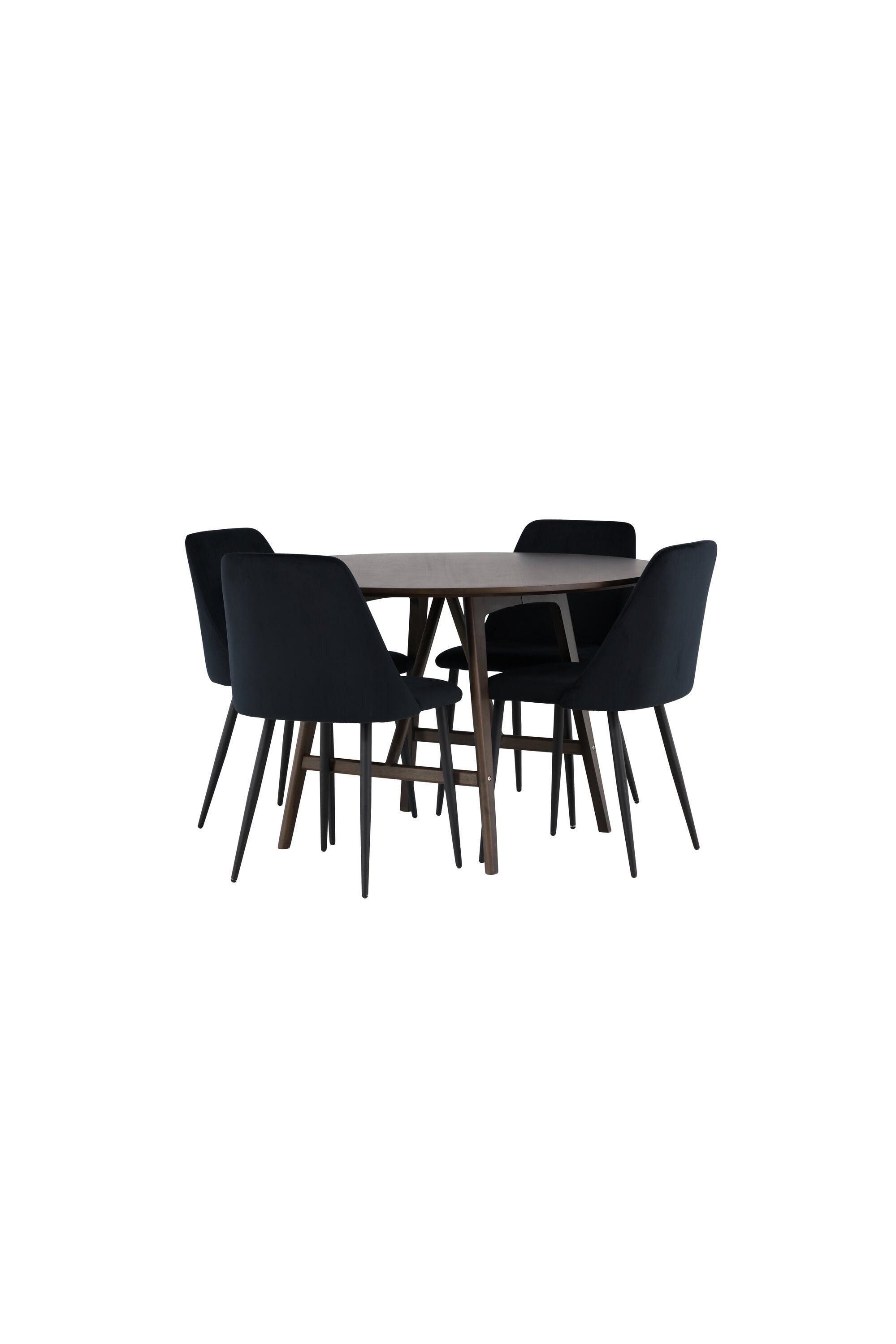 Kaseindon Esszimmerset + Night ⌀100cm/4St. in Schwarz präsentiert im Onlineshop von KAQTU Design AG. Esszimmerset ist von Venture Home