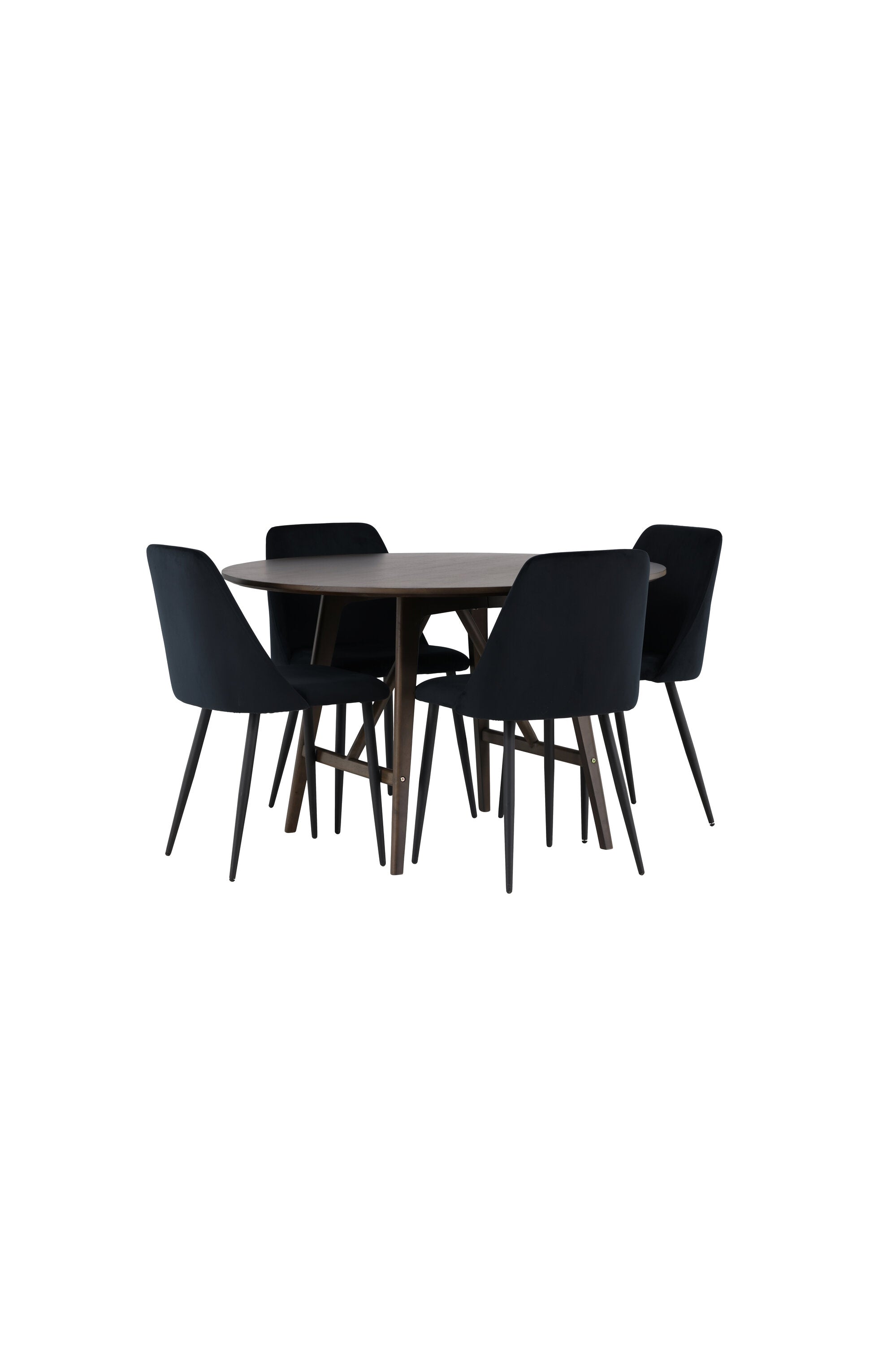 Kaseindon Esszimmerset + Night ⌀100cm/4St. in Schwarz präsentiert im Onlineshop von KAQTU Design AG. Esszimmerset ist von Venture Home
