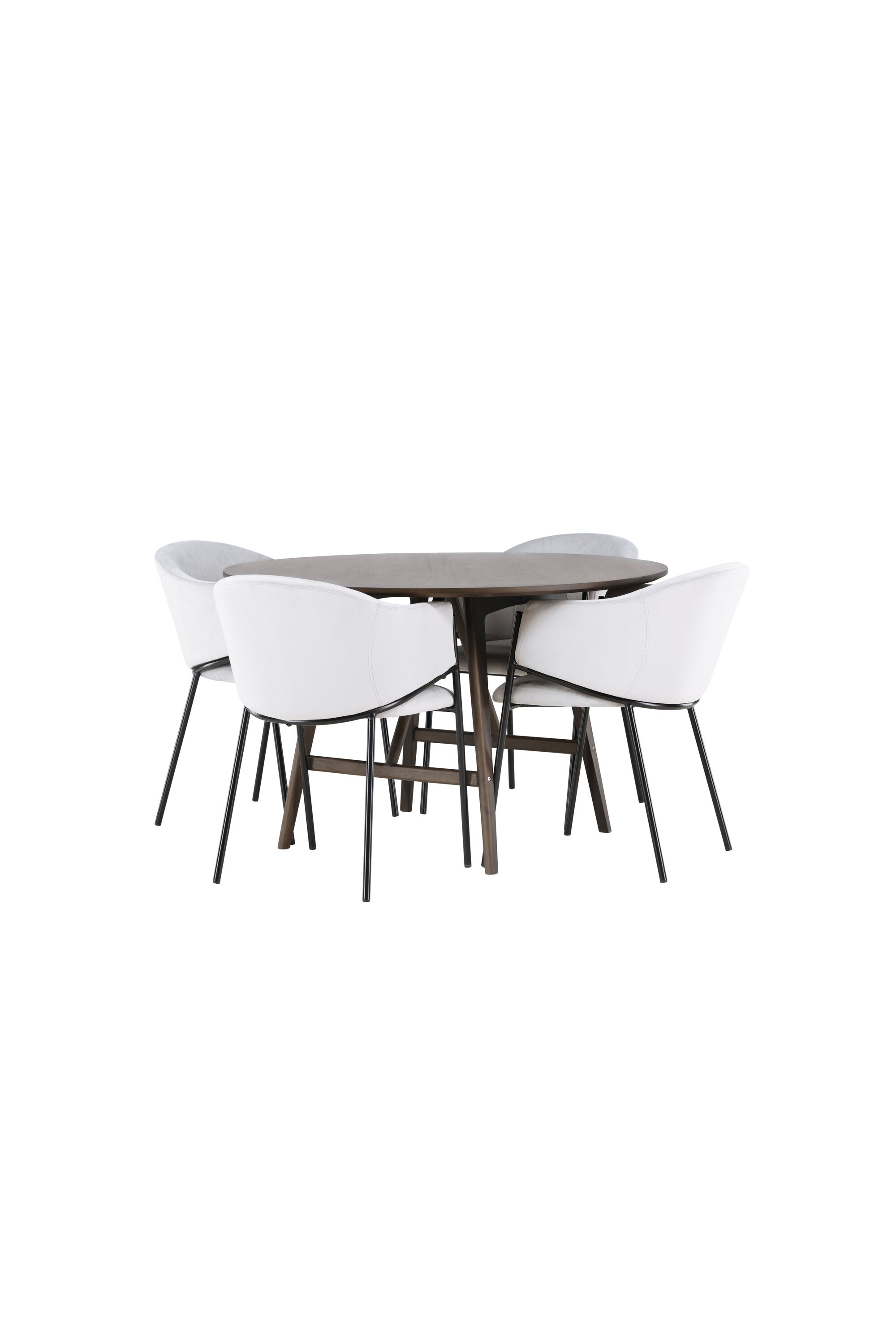Kaseindon Esszimmerset + Evelina ⌀100cm/4St. in Schwarzgrau präsentiert im Onlineshop von KAQTU Design AG. Esszimmerset ist von Venture Home