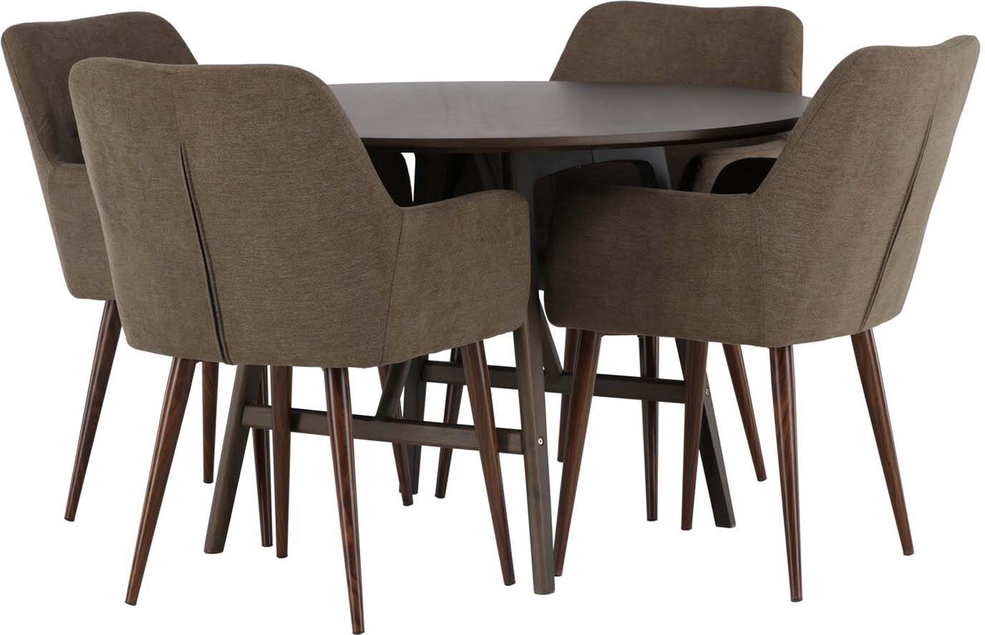 Modernes Esszimmerset für 4, rundes Design von Venture Home.