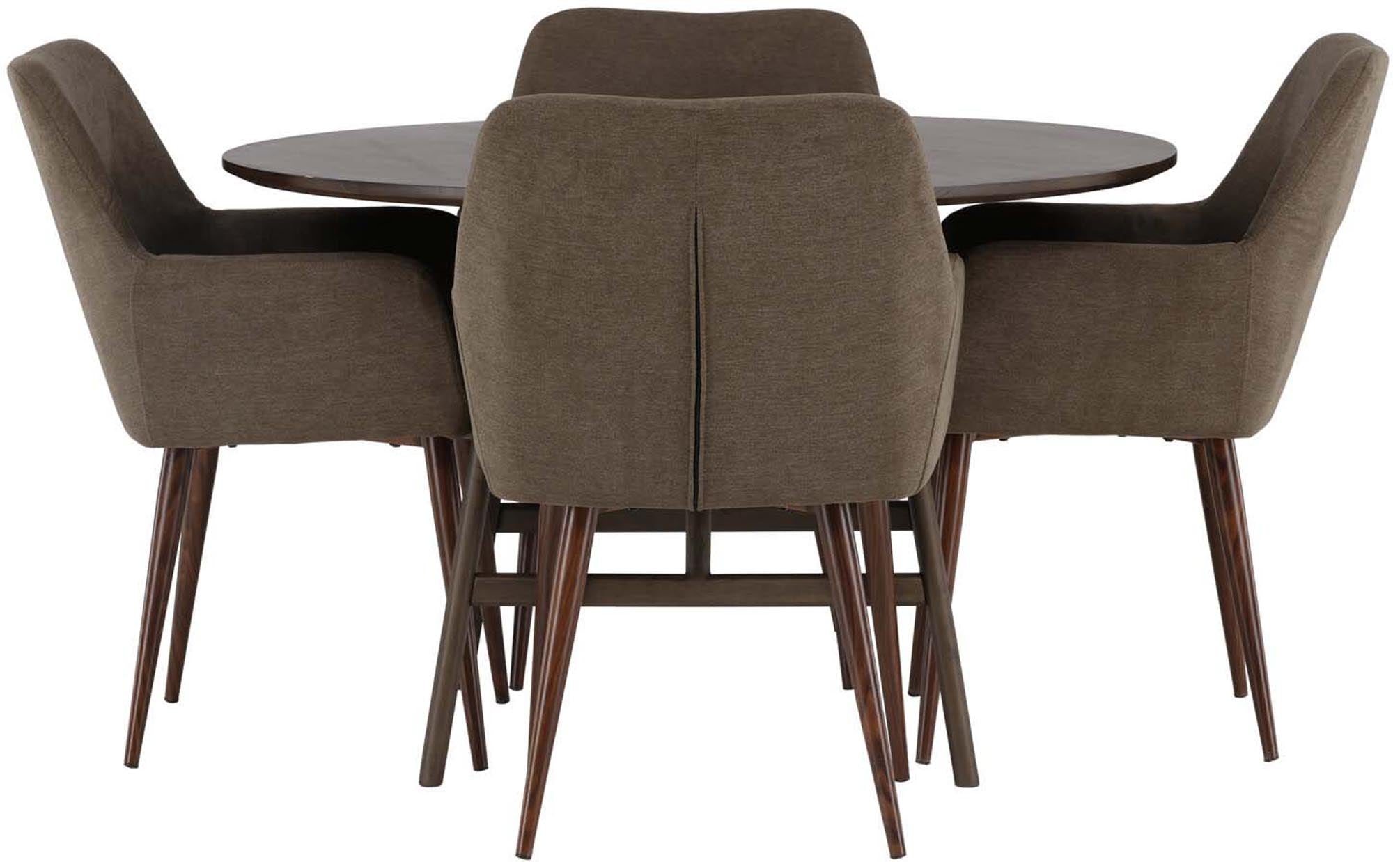 Stilvolles Kaseindon Esszimmerset für 4, rund, von Venture Home.