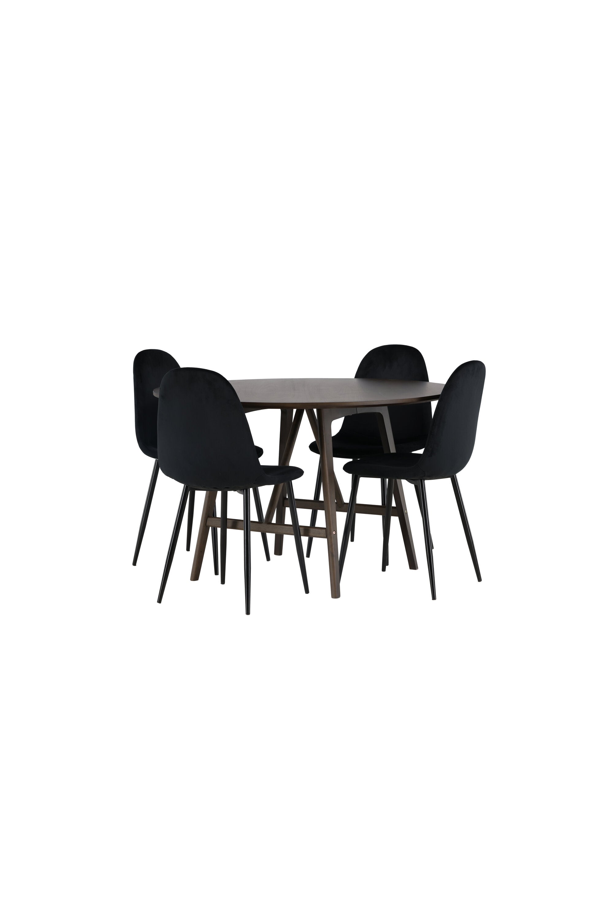 Kaseindon Esszimmerset + Polar ⌀100cm/4St. in Schwarz präsentiert im Onlineshop von KAQTU Design AG. Esszimmerset ist von Venture Home