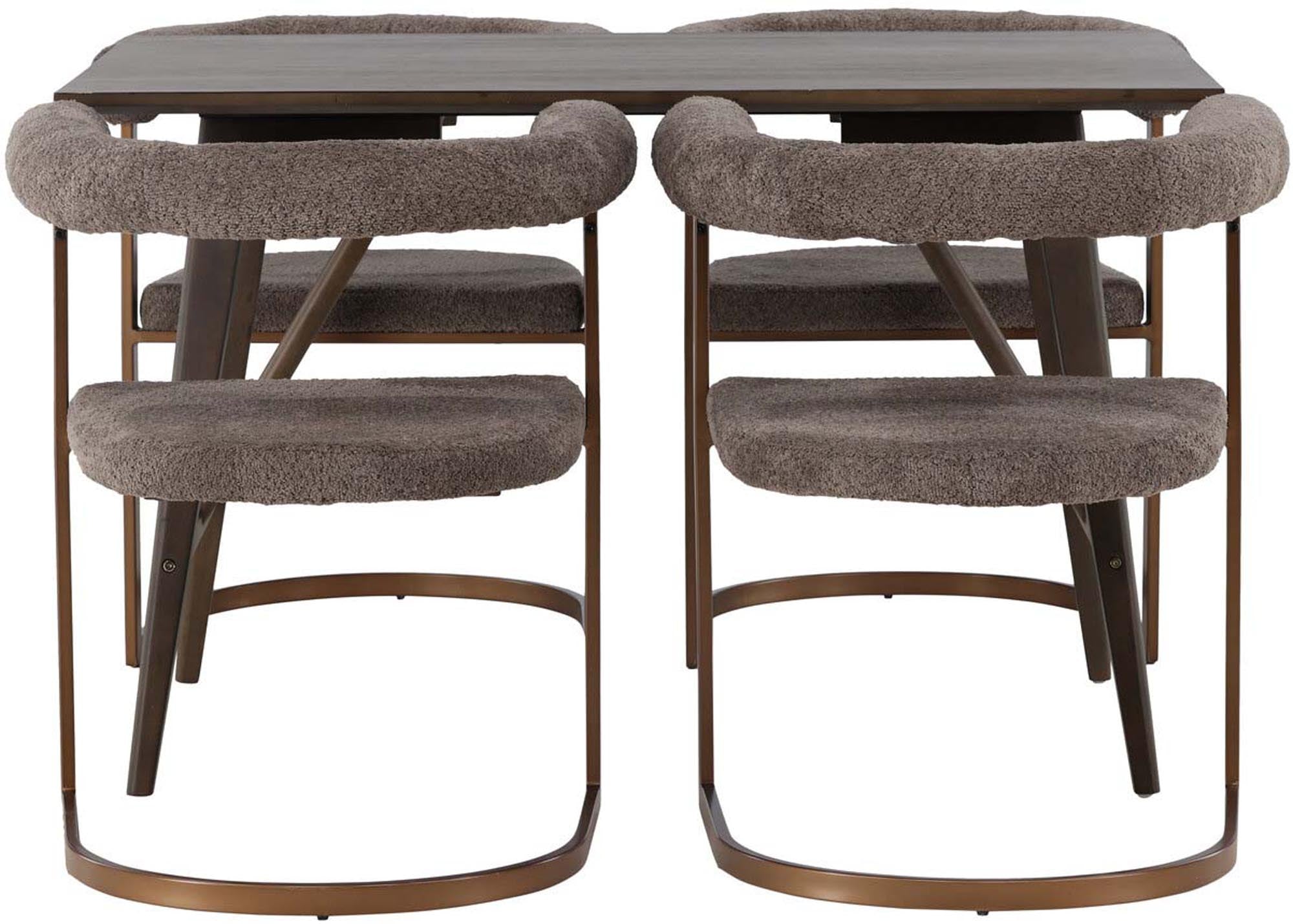 Entdecken Sie das Kaseindon Esszimmerset + Morning 120cm/4St. von Venture Home – stilvoller Esstisch und bequeme Stühle für Ihr modernes Esszimmer.