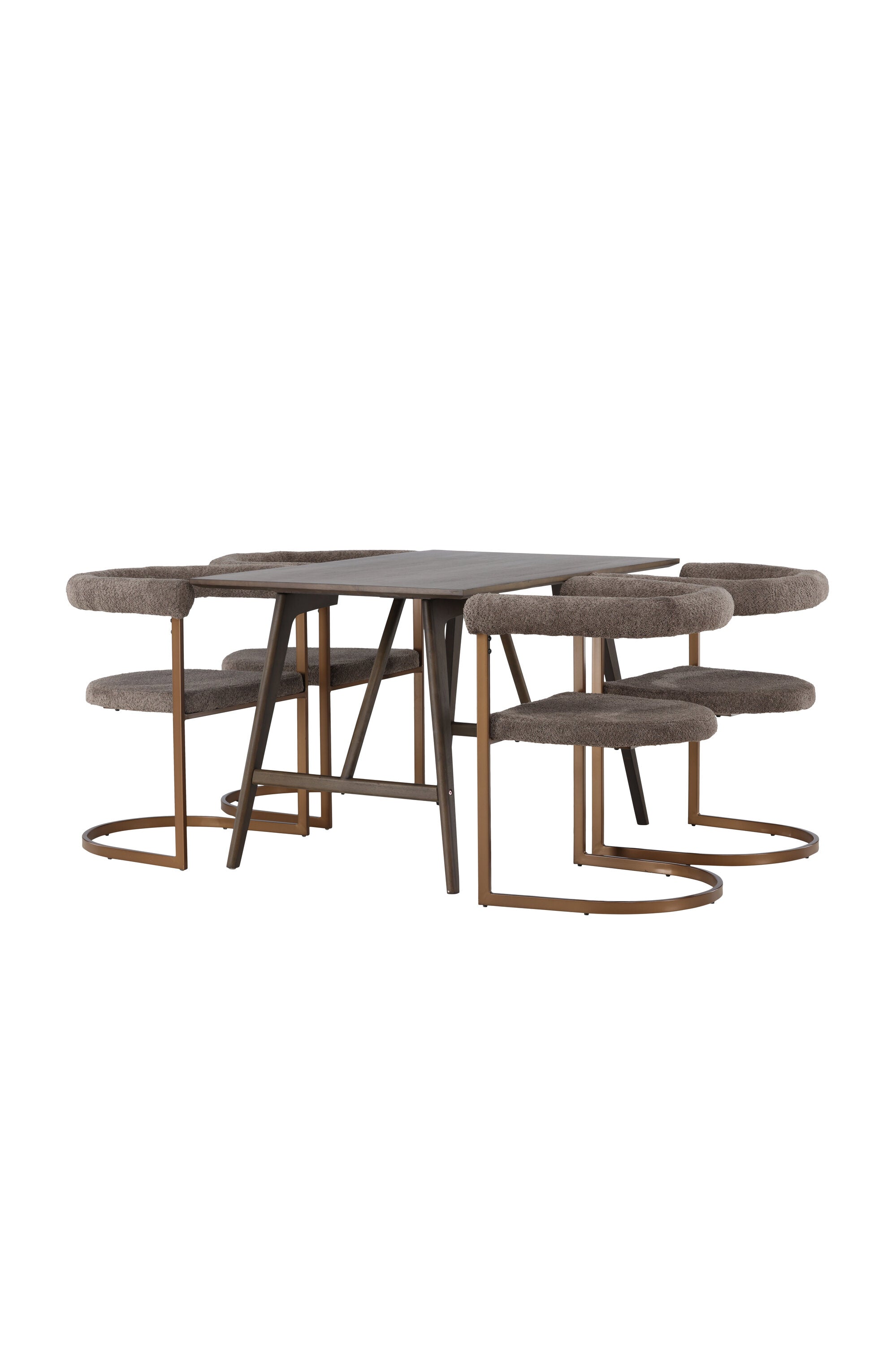 Kaseindon Esszimmerset + Morning 120cm/4St. in Braun-grau präsentiert im Onlineshop von KAQTU Design AG. Esszimmerset ist von Venture Home
