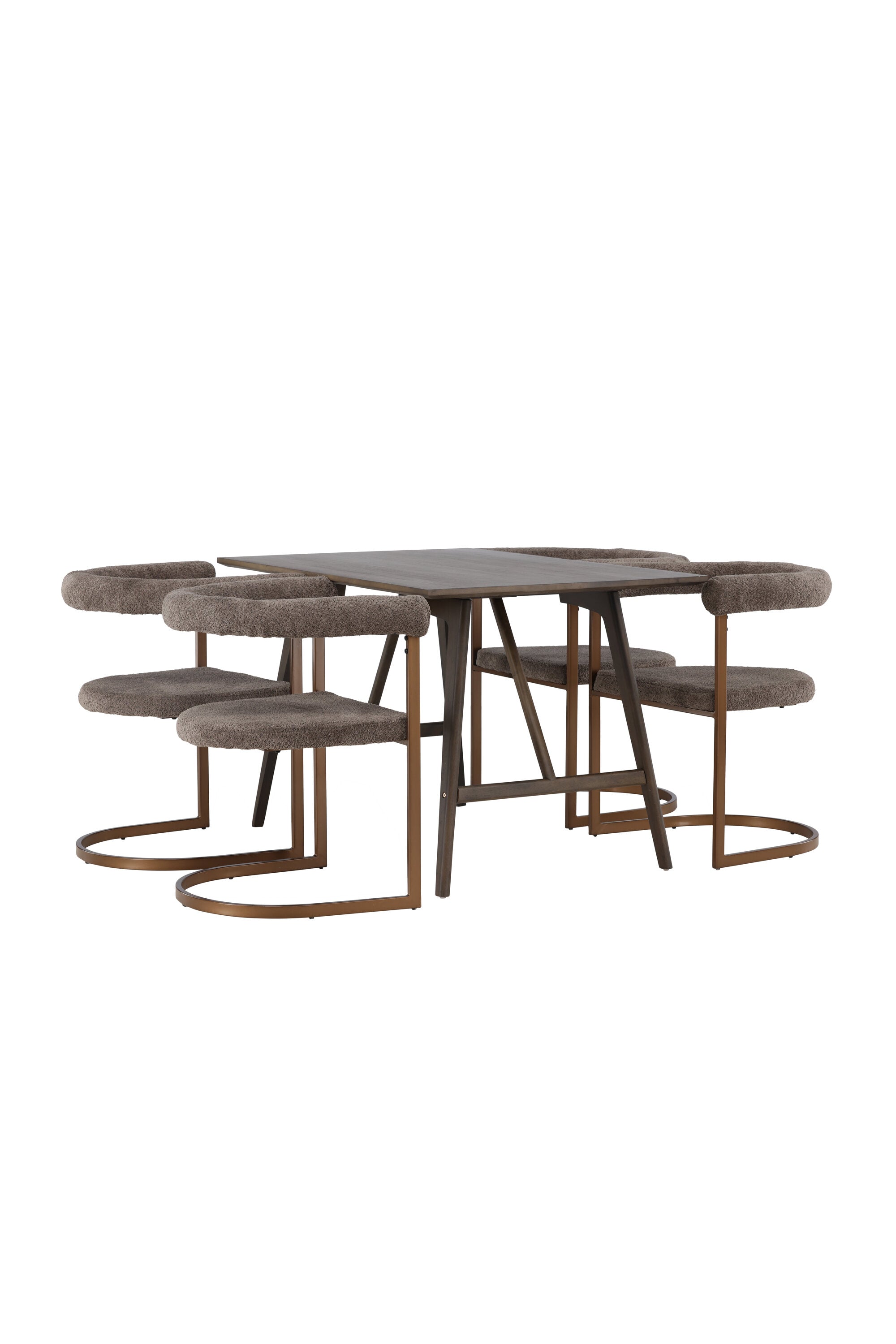 Kaseindon Esszimmerset + Morning 120cm/4St. in Braun-grau präsentiert im Onlineshop von KAQTU Design AG. Esszimmerset ist von Venture Home