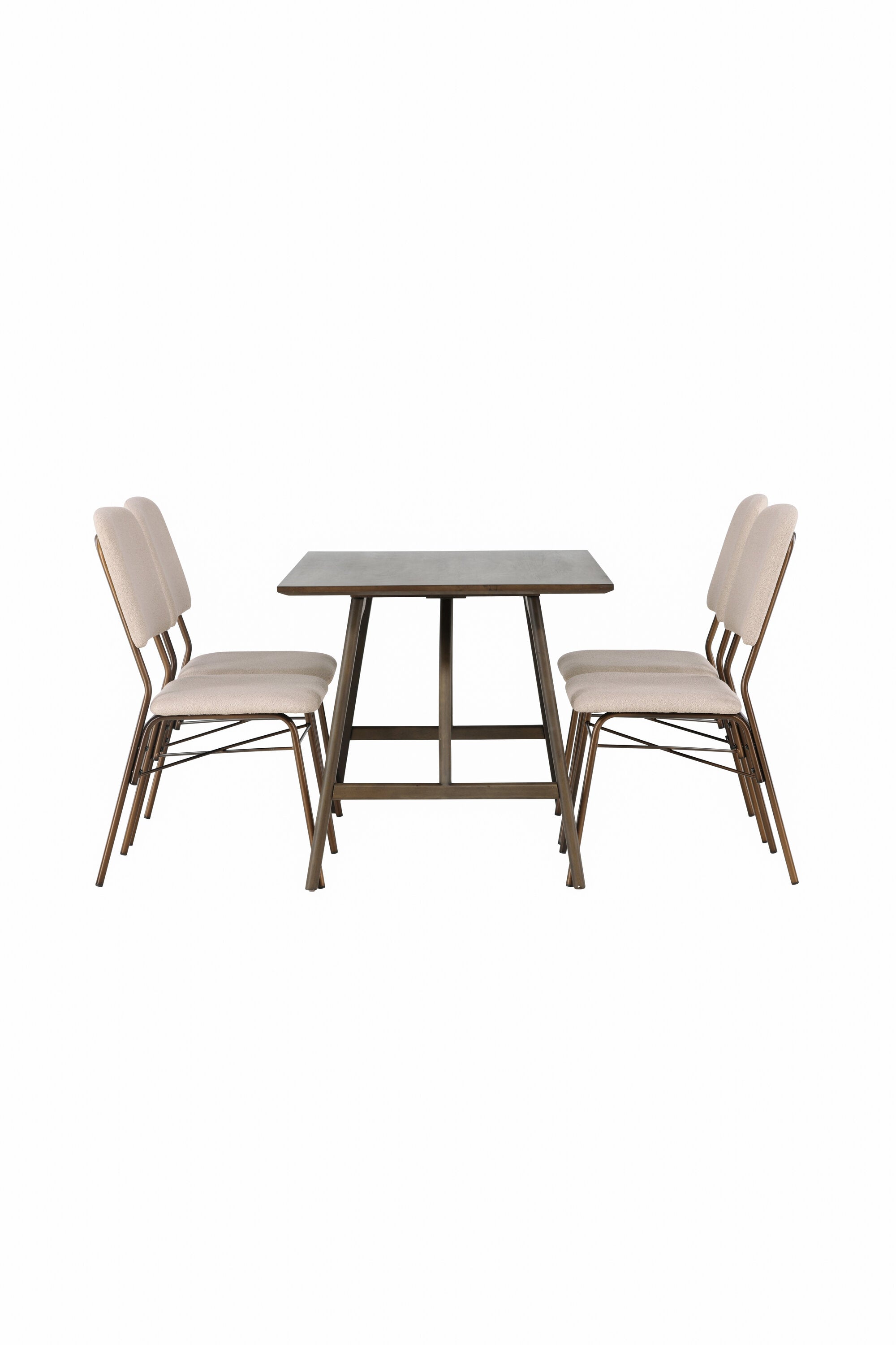 Kaseindon Esszimmerset + Seda 120cm/4St. in Beige, Braun präsentiert im Onlineshop von KAQTU Design AG. Esszimmerset ist von Venture Home
