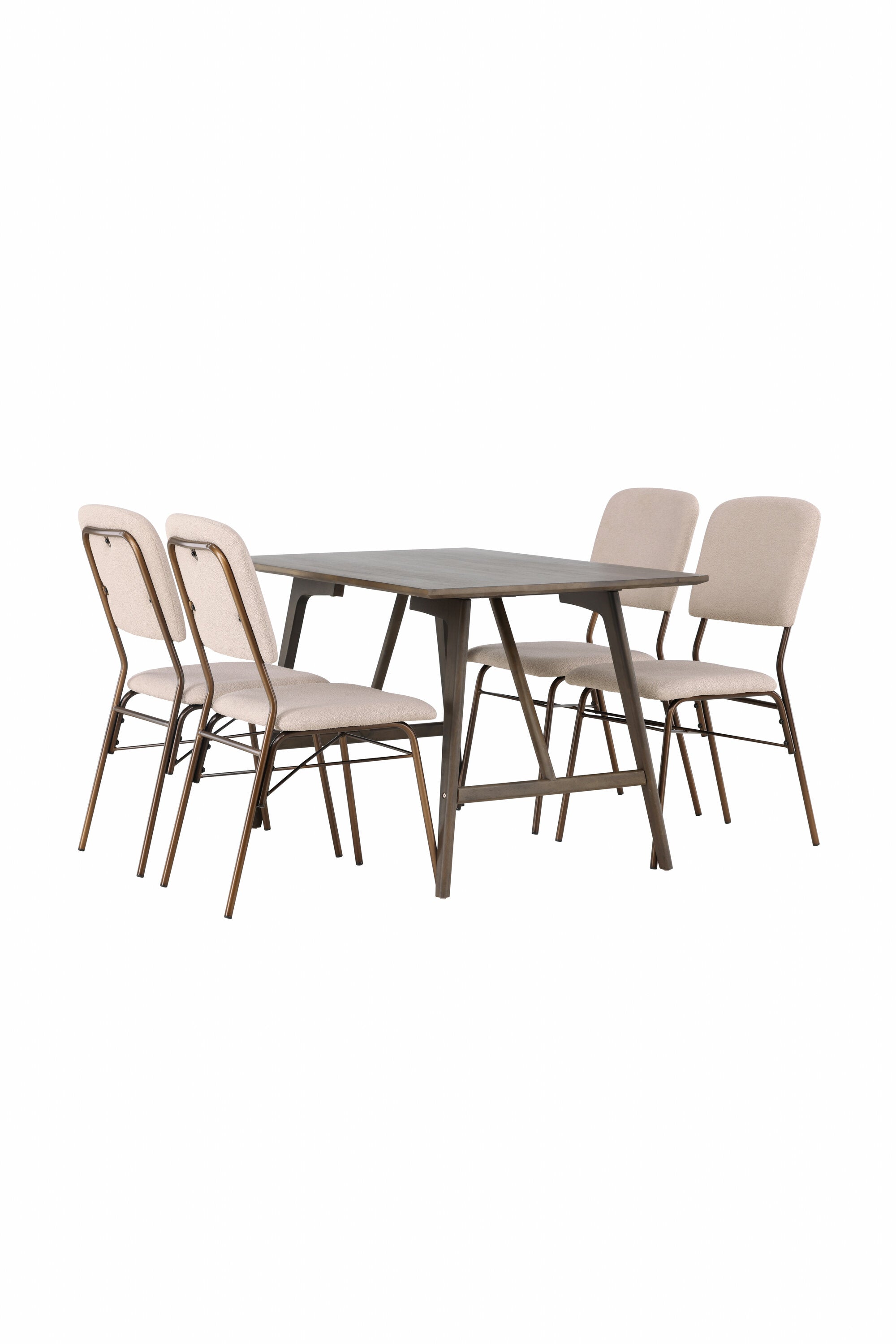 Kaseindon Esszimmerset + Seda 120cm/4St. in Beige, Braun präsentiert im Onlineshop von KAQTU Design AG. Esszimmerset ist von Venture Home