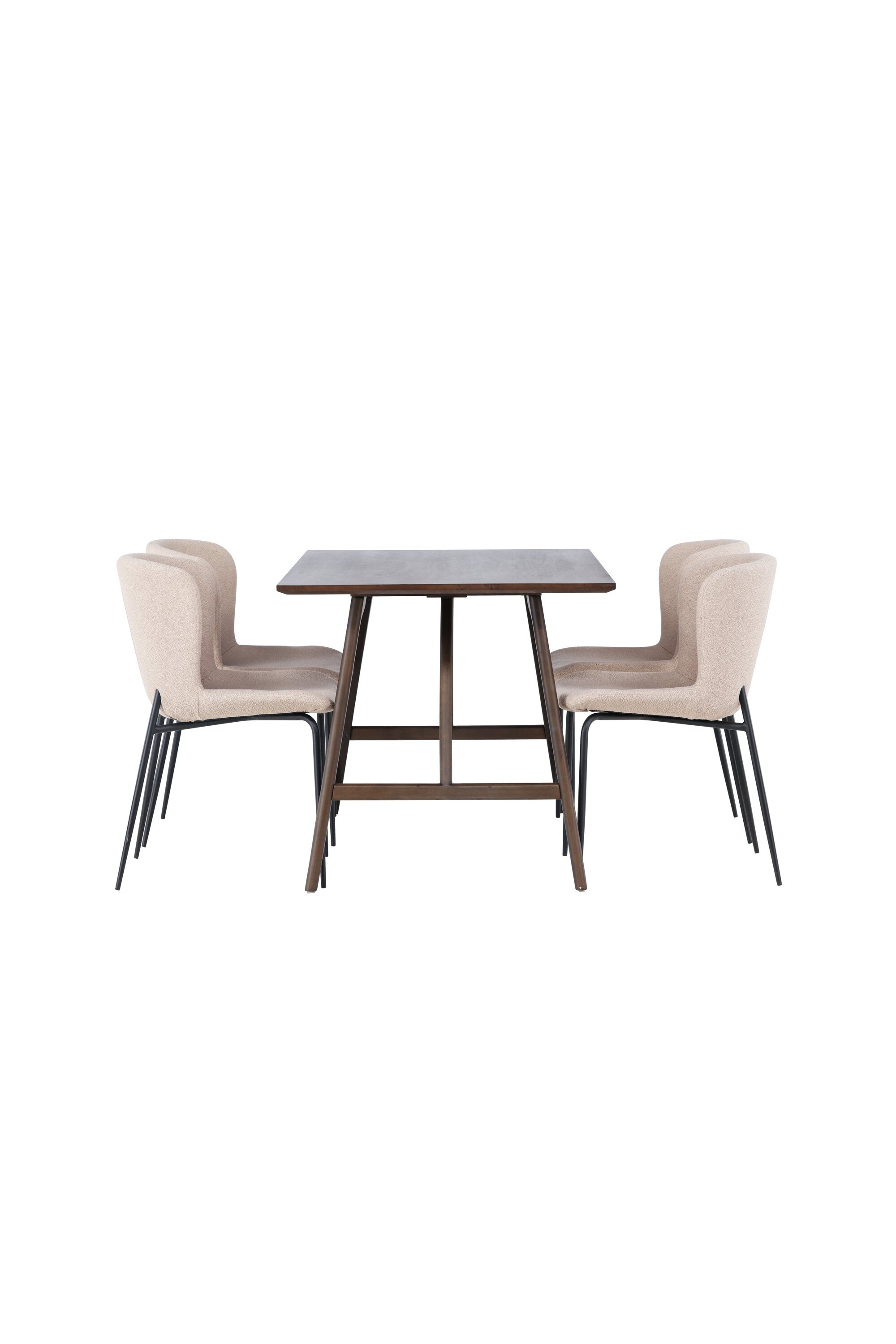 Kaseindon Esszimmerset + Modesto 120cm/4St. in Beige, Schwarz präsentiert im Onlineshop von KAQTU Design AG. Esszimmerset ist von Venture Home