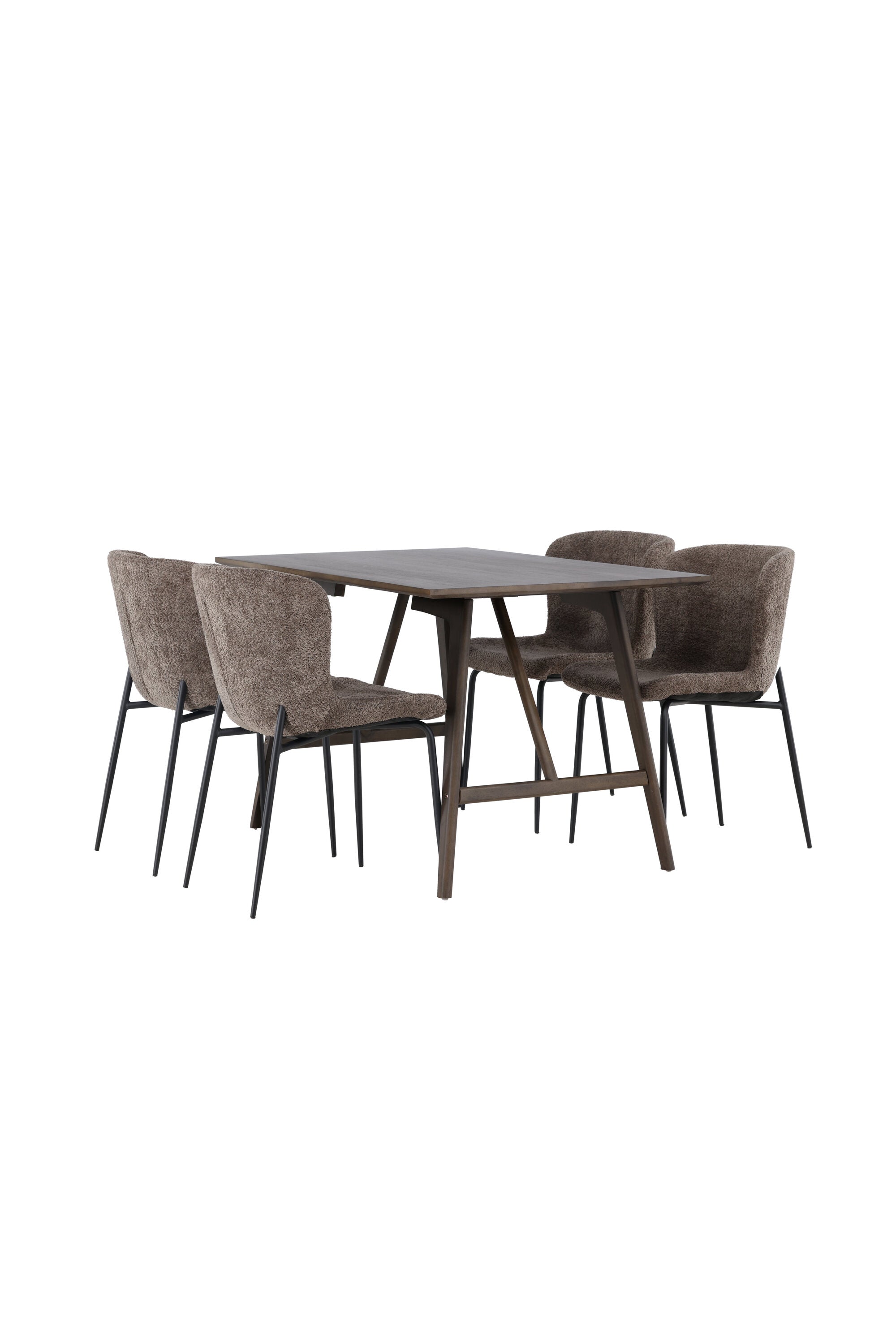 Kaseindon Esszimmerset + Modesto 120cm/4St. in Schwarz, Dunkelgrau präsentiert im Onlineshop von KAQTU Design AG. Esszimmerset ist von Venture Home
