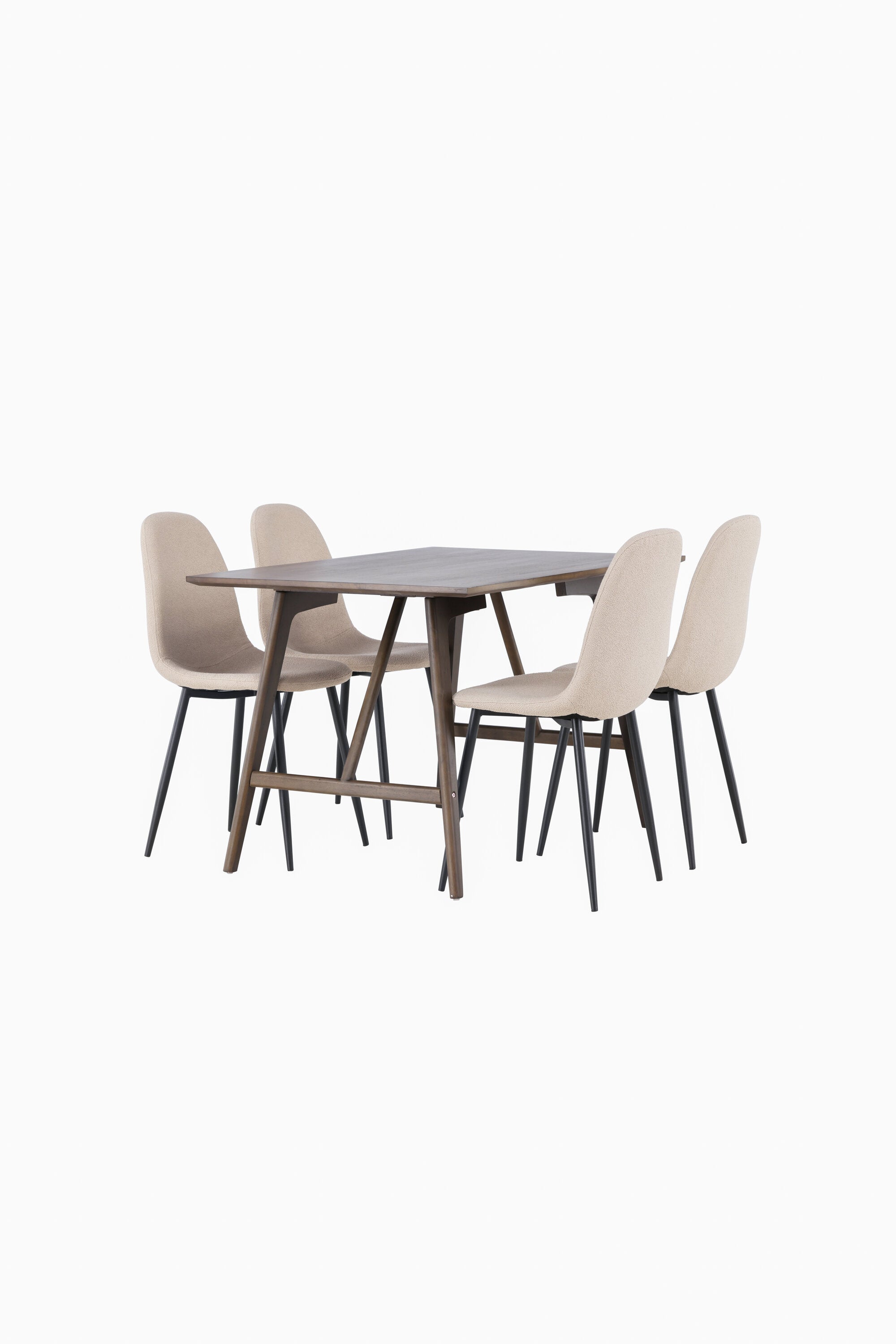 Kaseindon Esszimmerset + Polar 120cm/4St. in Beige, Schwarz präsentiert im Onlineshop von KAQTU Design AG. Esszimmerset ist von Venture Home