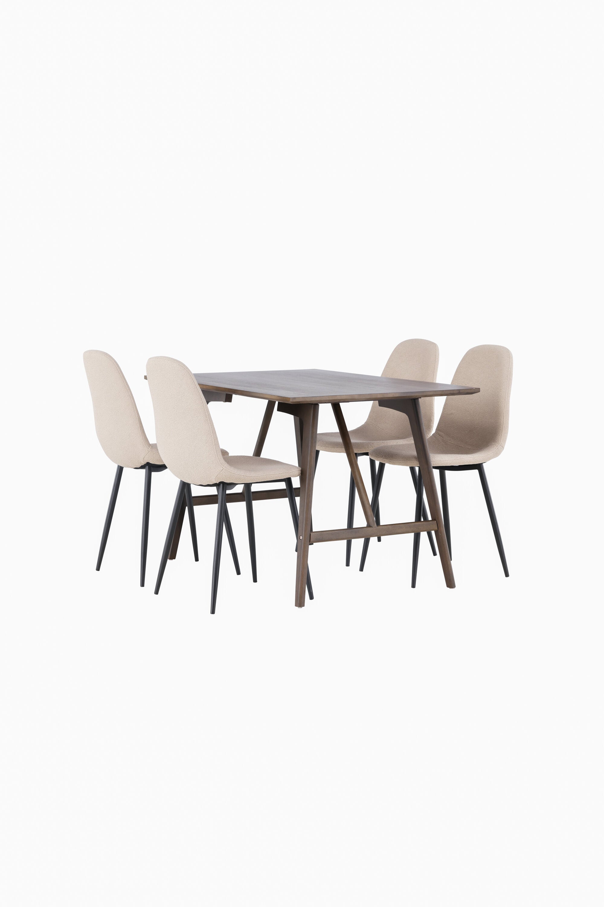 Kaseindon Esszimmerset + Polar 120cm/4St. in Beige, Schwarz präsentiert im Onlineshop von KAQTU Design AG. Esszimmerset ist von Venture Home