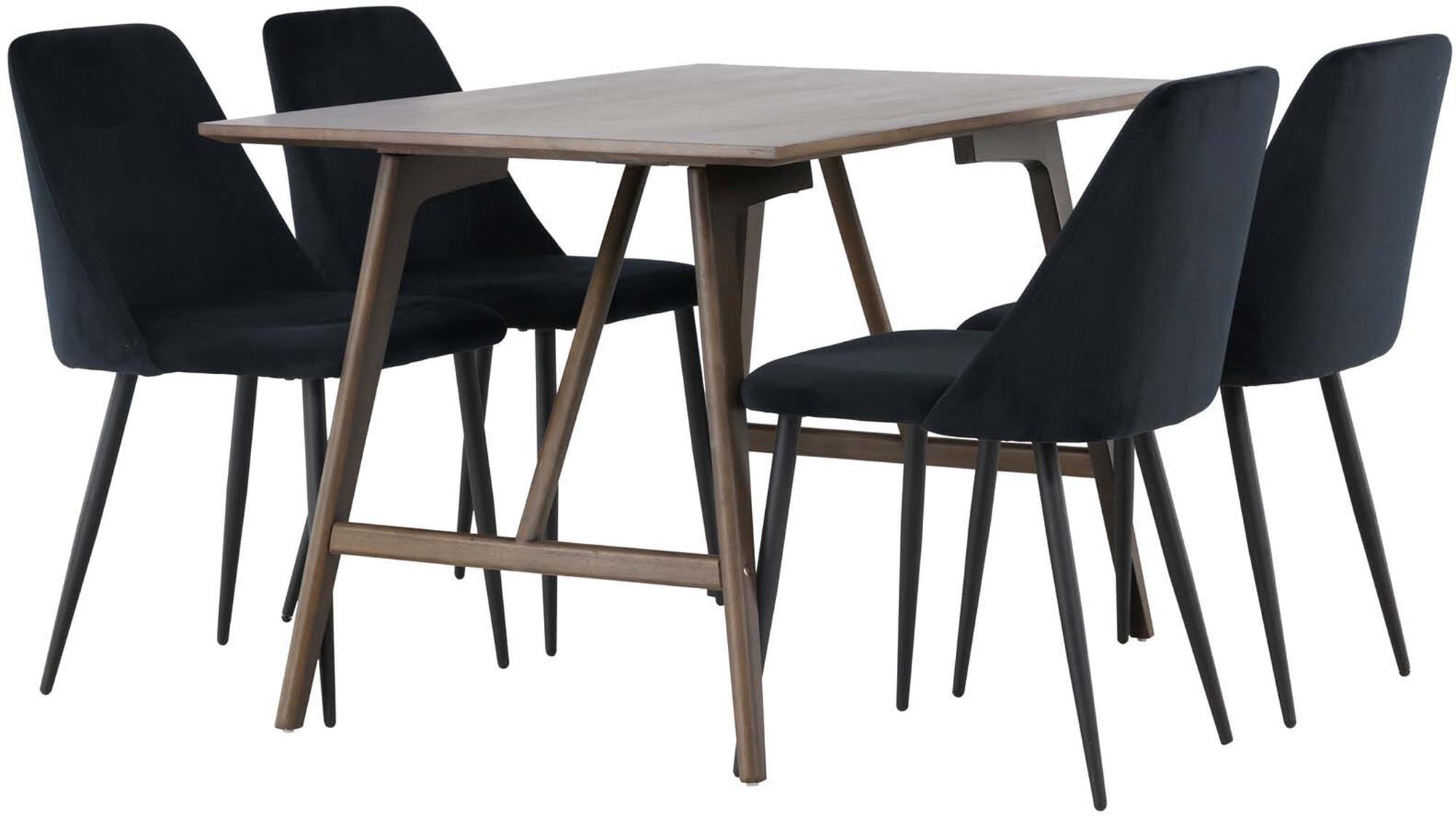 Stilvolles Kaseindon Esszimmerset 120cm mit 4 eleganten Stühlen, skandinavisches Design und hoher Komfort für unvergessliche Momente.