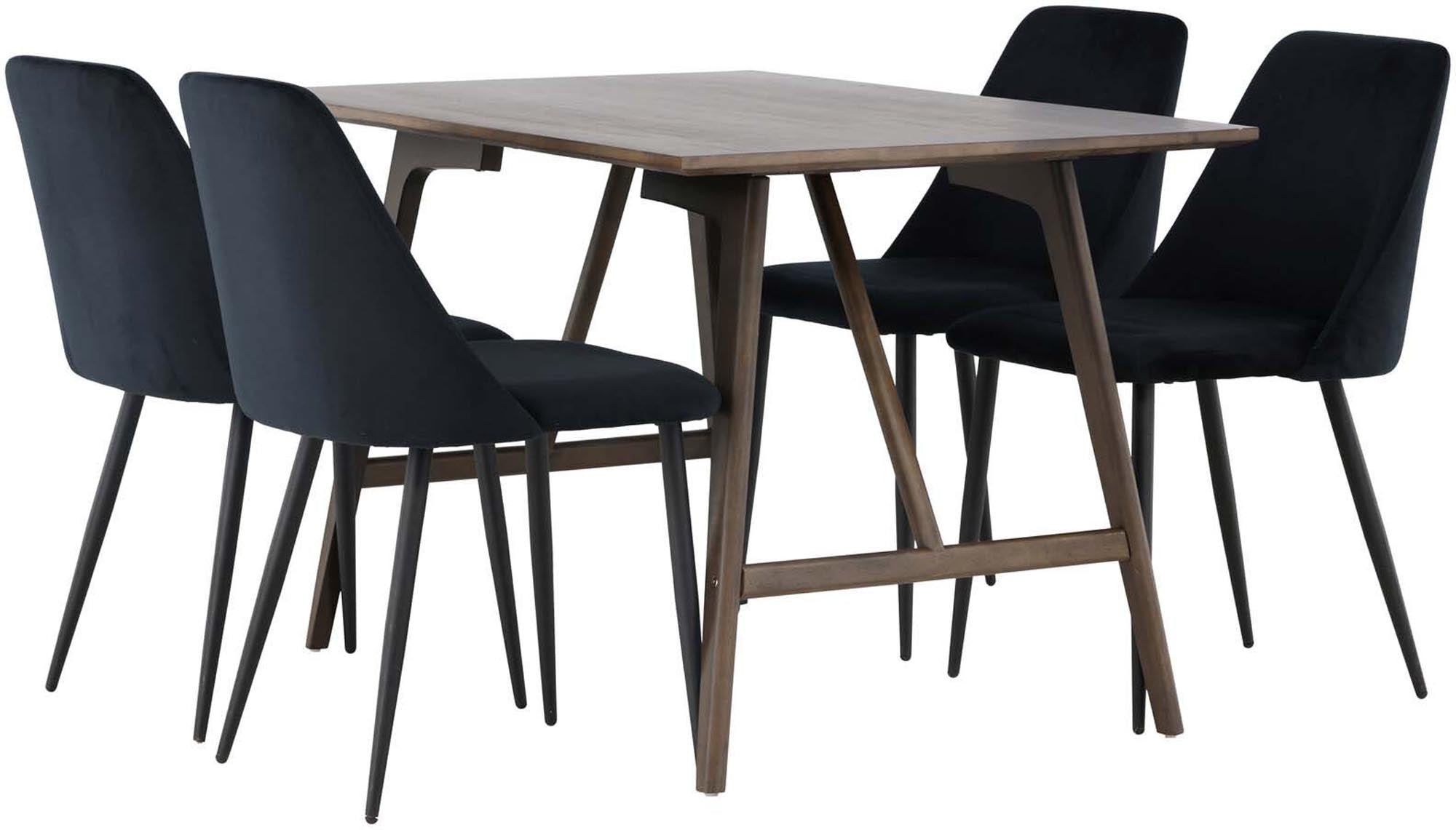 Stilvolles Kaseindon Esszimmerset 120cm mit 4 Stühlen von Venture Home.