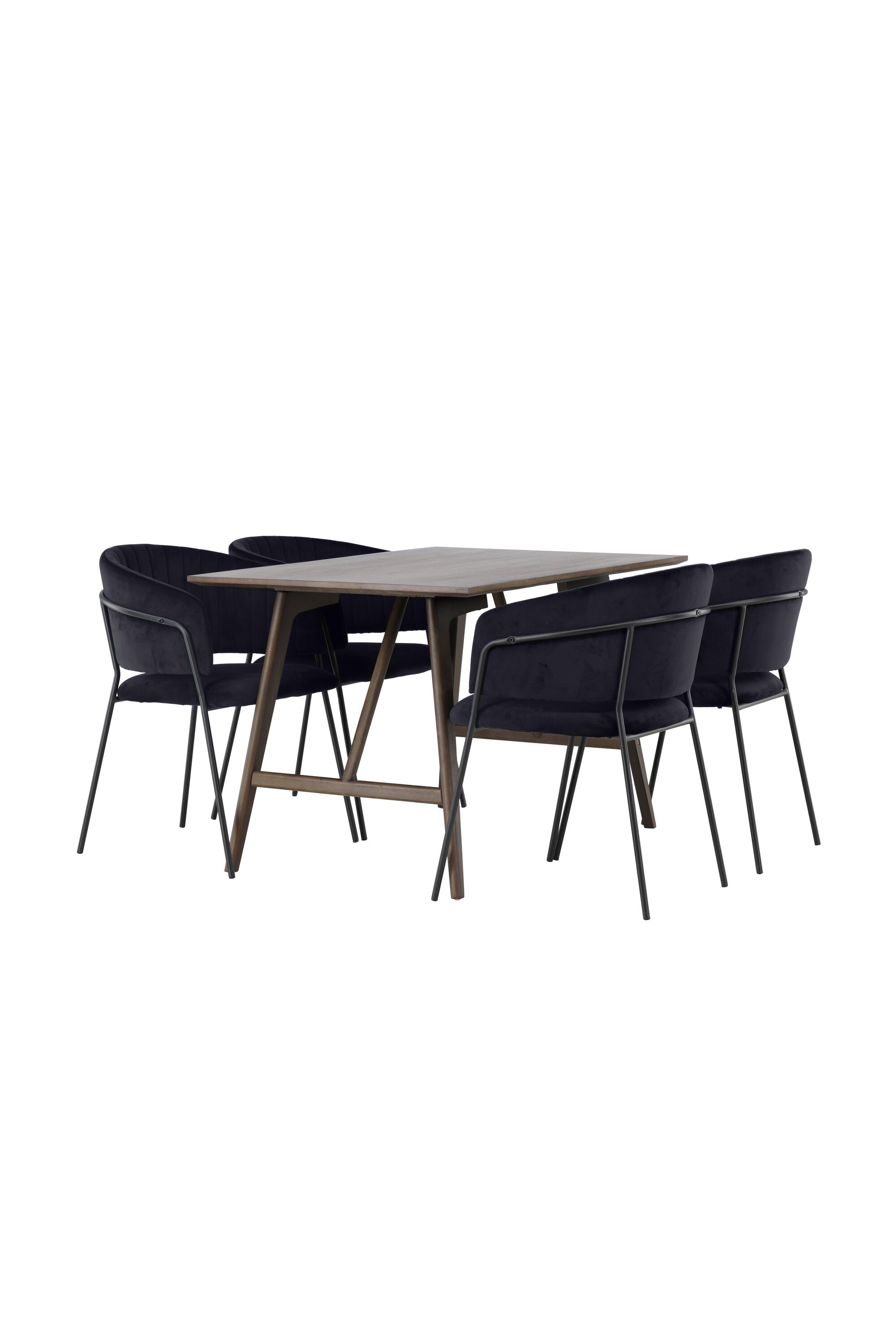 Kaseindon Esszimmerset + Selma 120cm/4St. in Schwarz präsentiert im Onlineshop von KAQTU Design AG. Esszimmerset ist von Venture Home