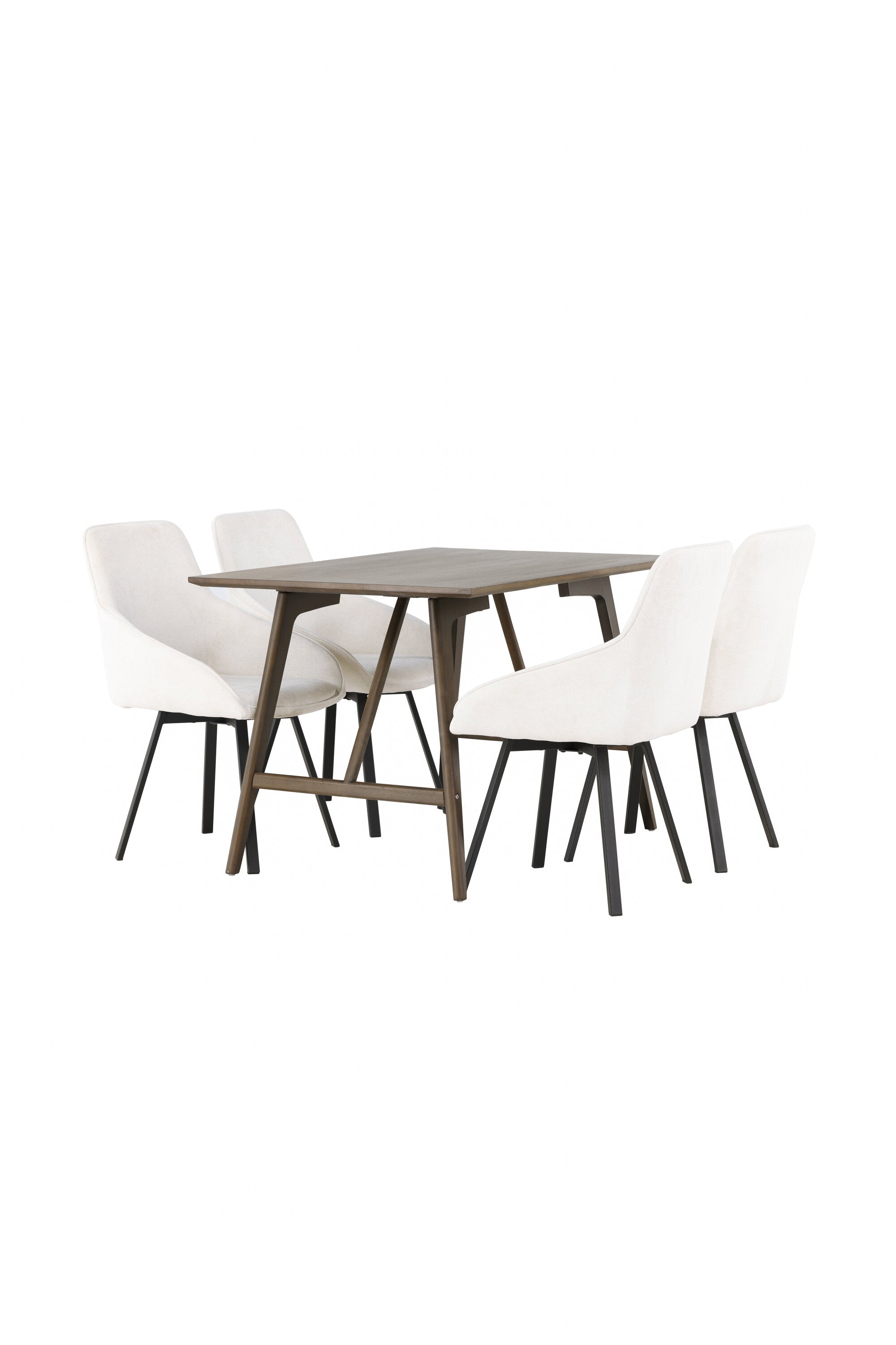 Kaseindon Esszimmerset + Rosie 120cm/4St. in Beige, Schwarz präsentiert im Onlineshop von KAQTU Design AG. Esszimmerset ist von Venture Home