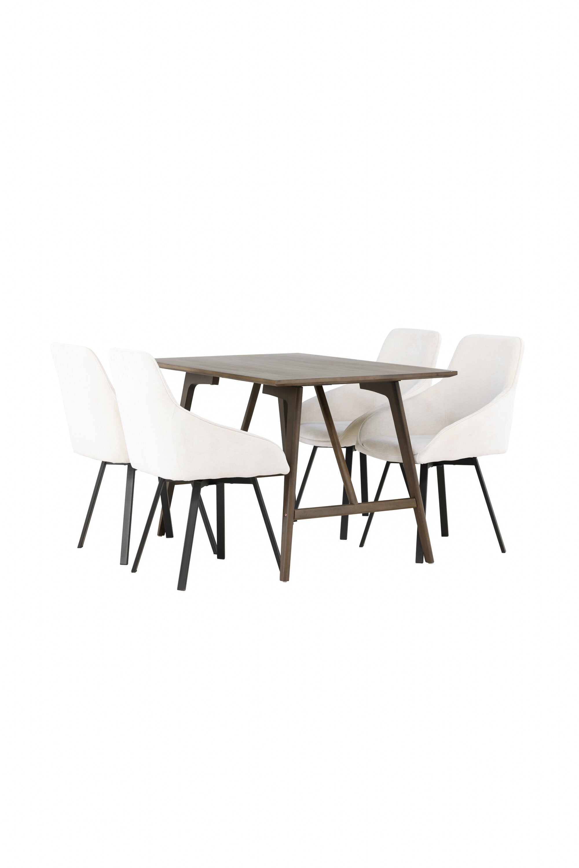 Kaseindon Esszimmerset + Rosie 120cm/4St. in Beige, Schwarz präsentiert im Onlineshop von KAQTU Design AG. Esszimmerset ist von Venture Home