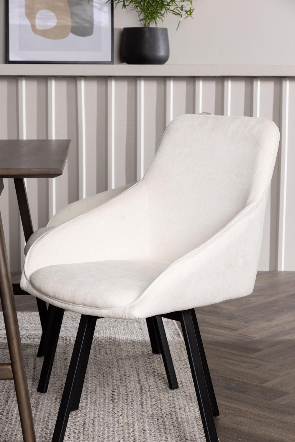 Kaseindon Esszimmerset + Rosie 120cm/4St. in Beige, Schwarz präsentiert im Onlineshop von KAQTU Design AG. Esszimmerset ist von Venture Home