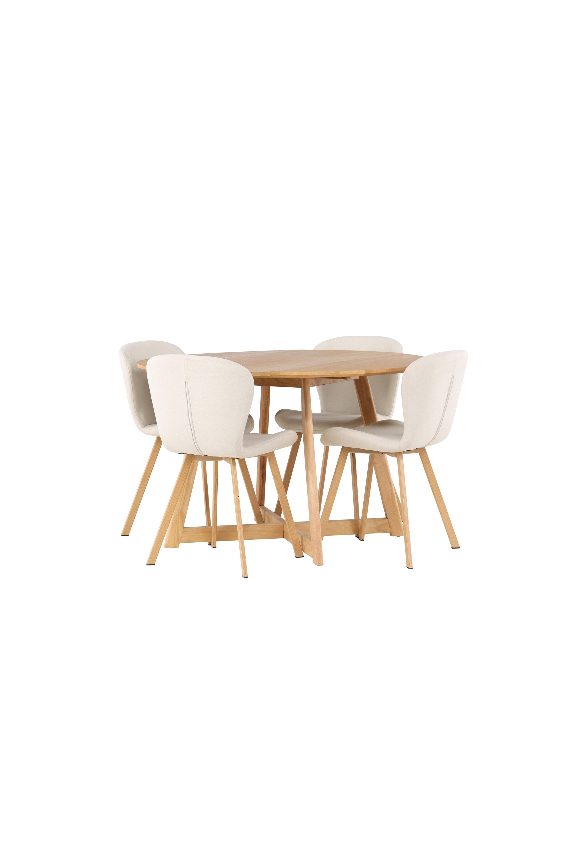 Yadikon Esszimmerset + Lilja ⌀120cm/4St. in Beige, Natur präsentiert im Onlineshop von KAQTU Design AG. Esszimmerset ist von Venture Home