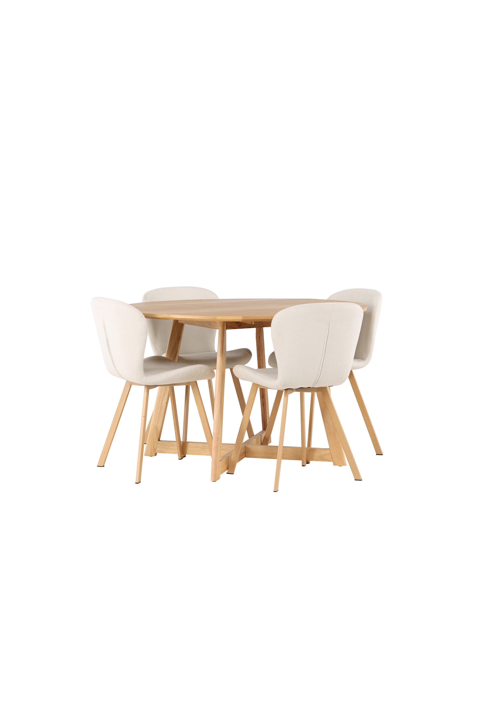Yadikon Esszimmerset + Lilja ⌀120cm/4St. in Beige, Natur präsentiert im Onlineshop von KAQTU Design AG. Esszimmerset ist von Venture Home