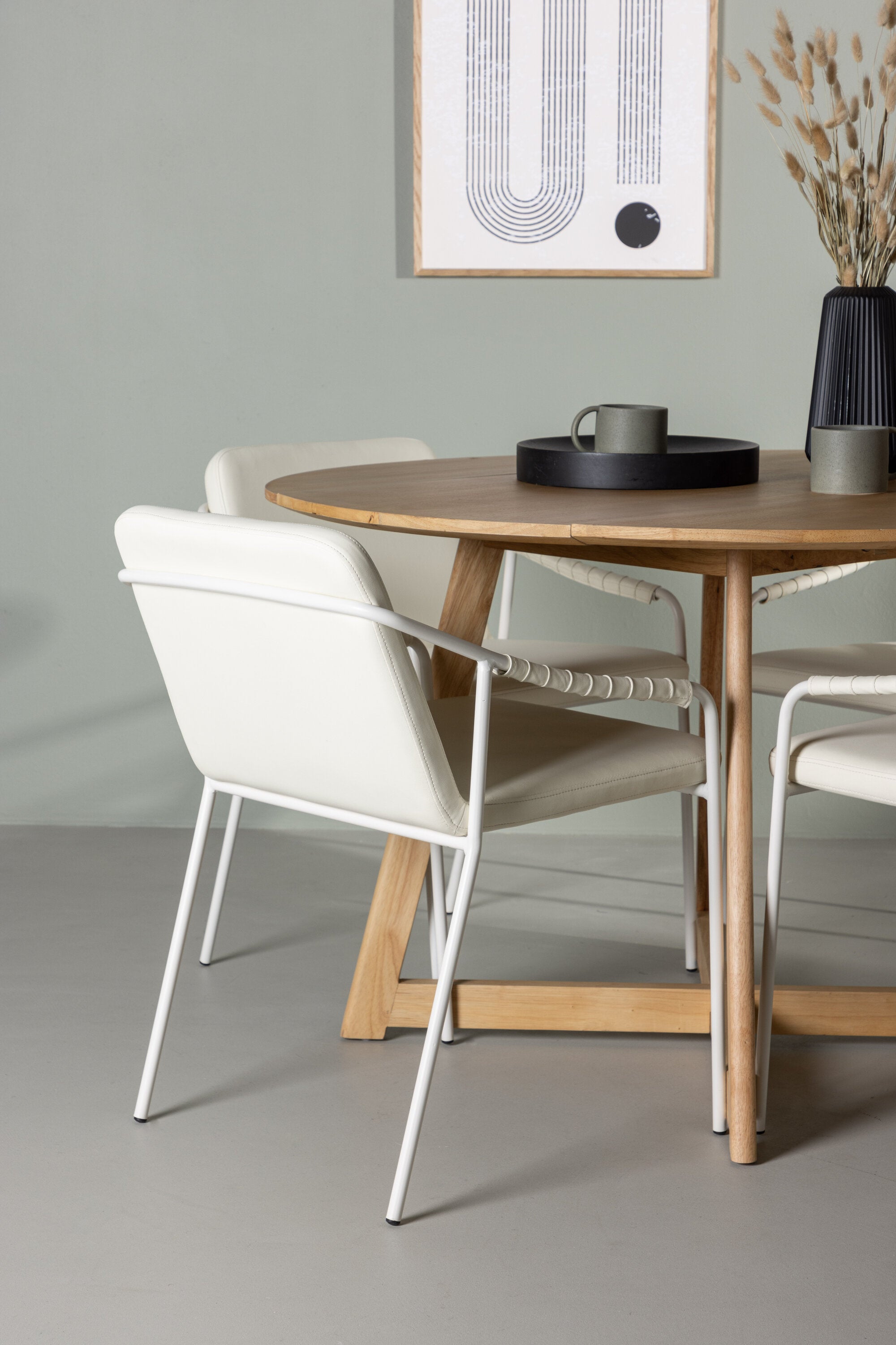 Yadikon Esszimmerset + Tvist ⌀120cm/4St. in Beige präsentiert im Onlineshop von KAQTU Design AG. Esszimmerset ist von Venture Home