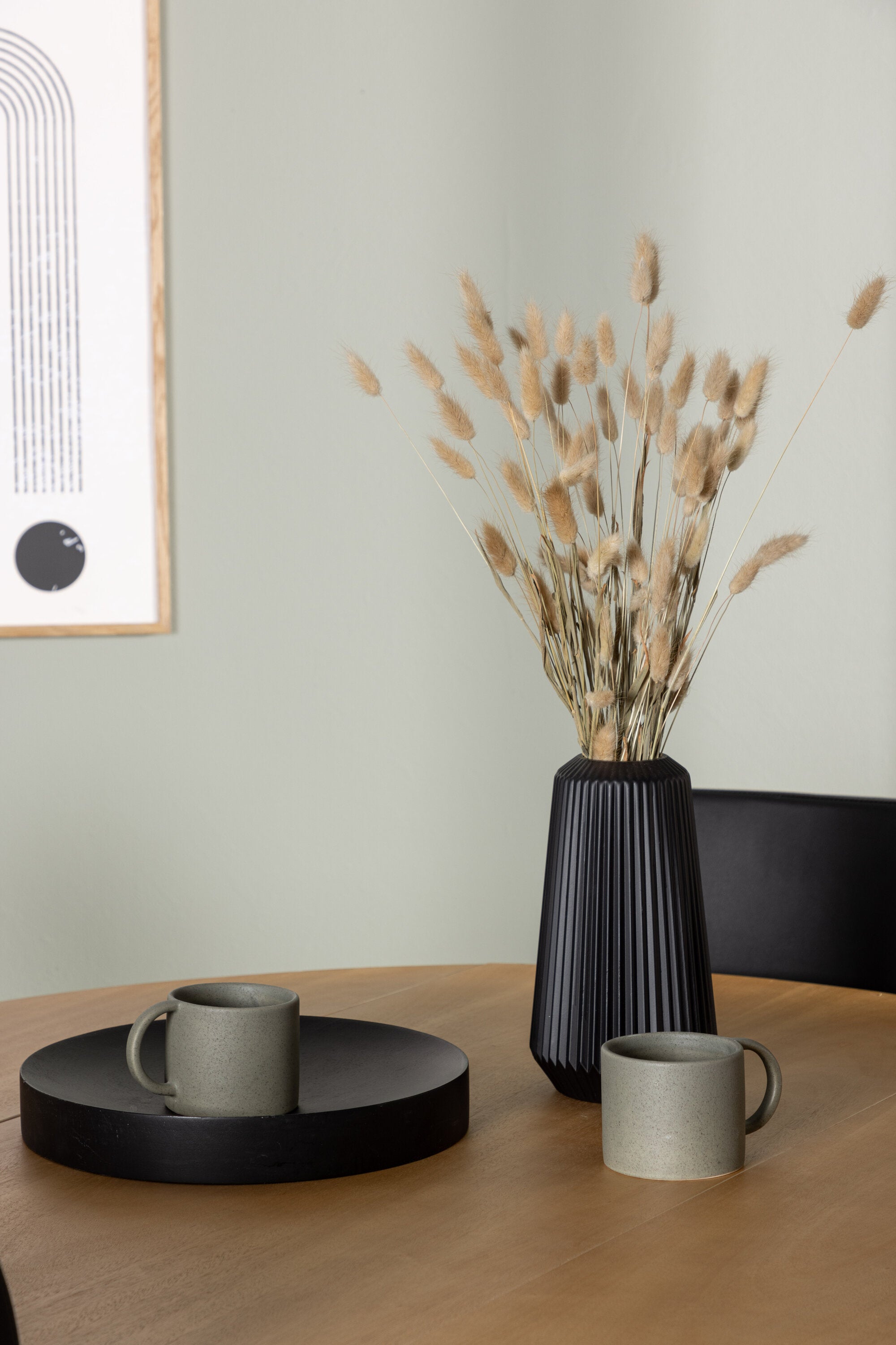 Yadikon Esszimmerset + Today ⌀120cm/4St. in Schwarz, Natur präsentiert im Onlineshop von KAQTU Design AG. Esszimmerset ist von Venture Home