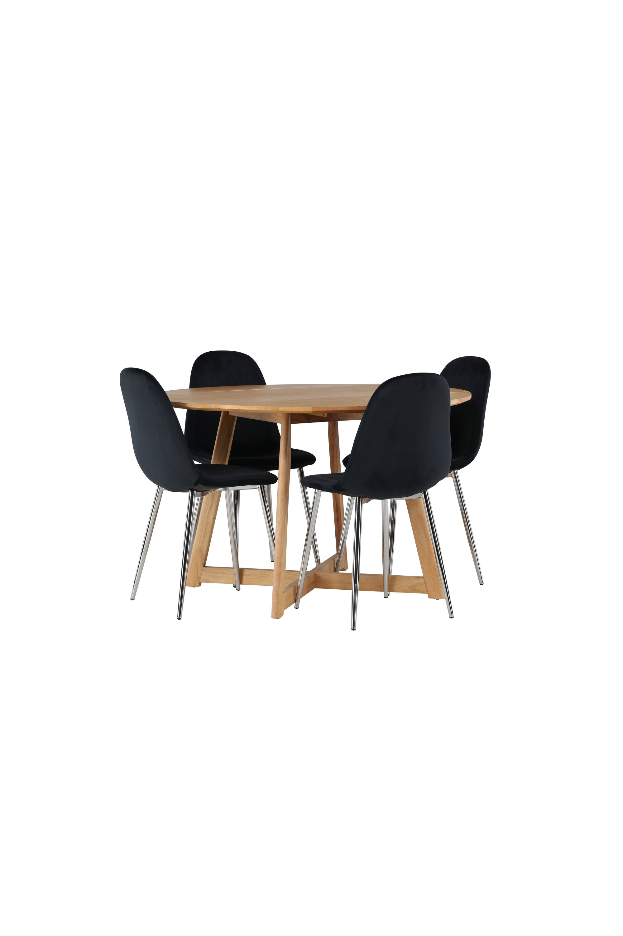 Yadikon Esszimmerset + Polar ⌀120cm/4St. in Schwarzes Silber präsentiert im Onlineshop von KAQTU Design AG. Esszimmerset ist von Venture Home