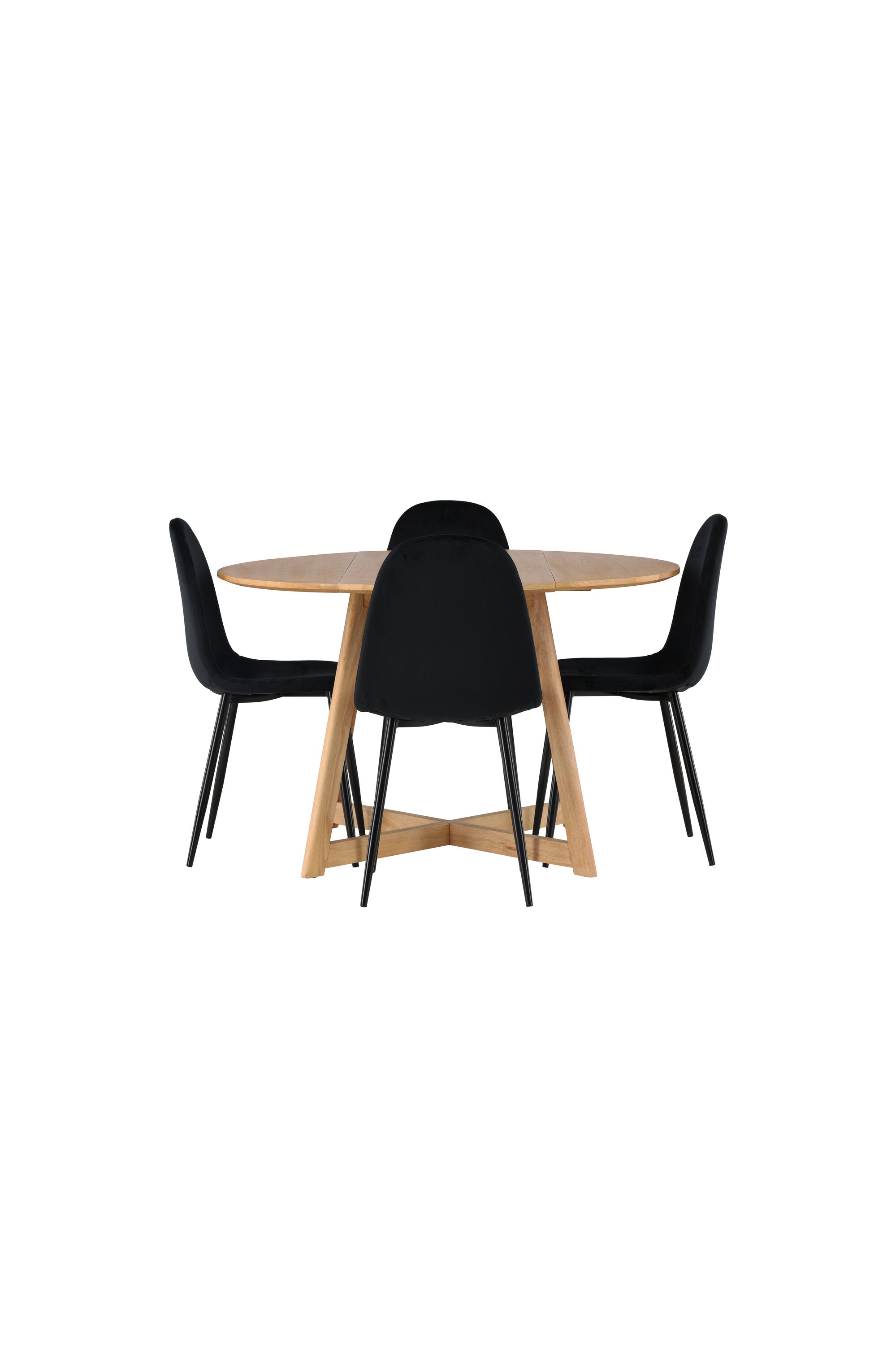 Yadikon Esszimmerset + Polar ⌀120cm/4St. in Schwarz präsentiert im Onlineshop von KAQTU Design AG. Esszimmerset ist von Venture Home