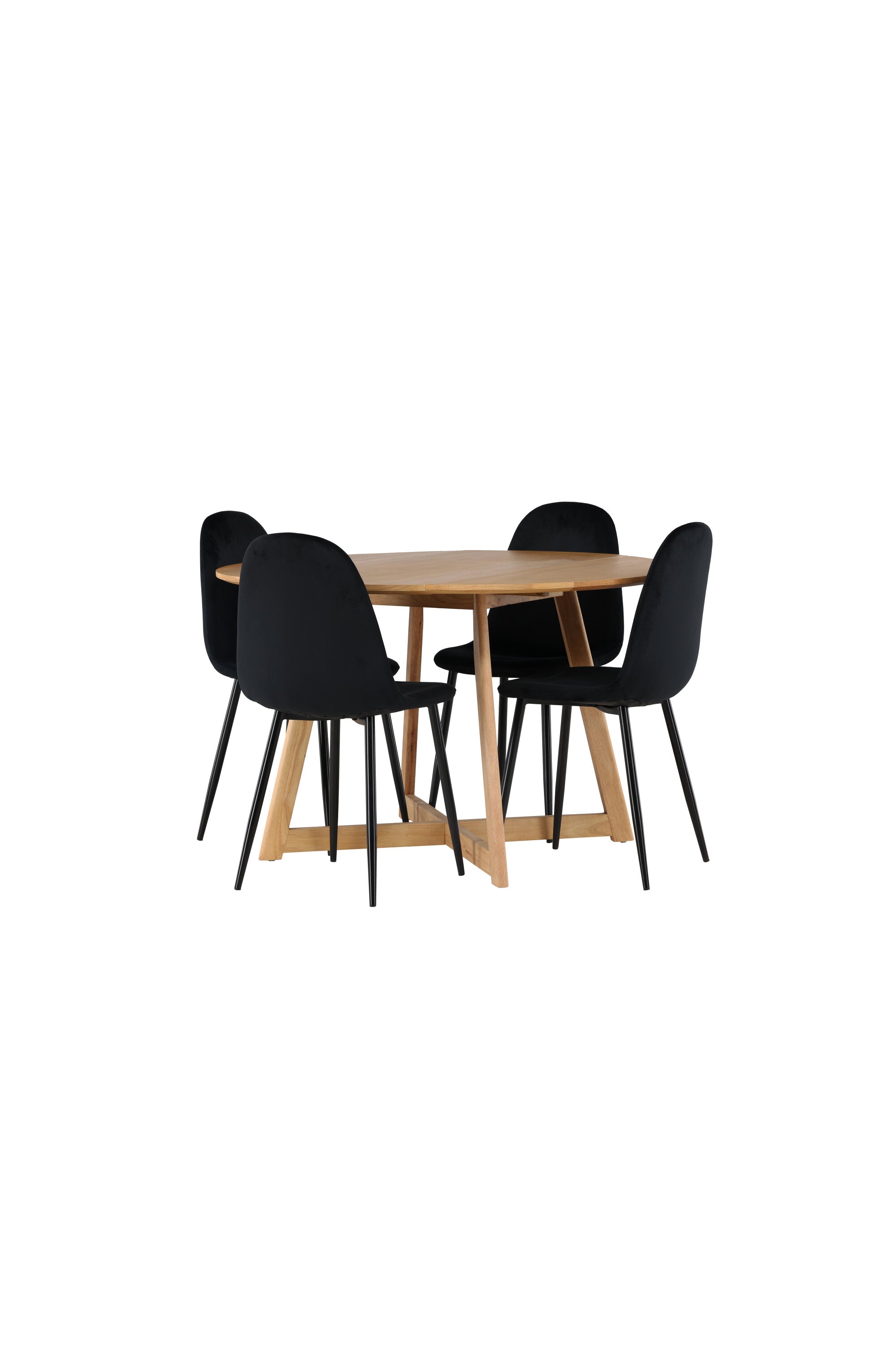 Yadikon Esszimmerset + Polar ⌀120cm/4St. in Schwarz präsentiert im Onlineshop von KAQTU Design AG. Esszimmerset ist von Venture Home