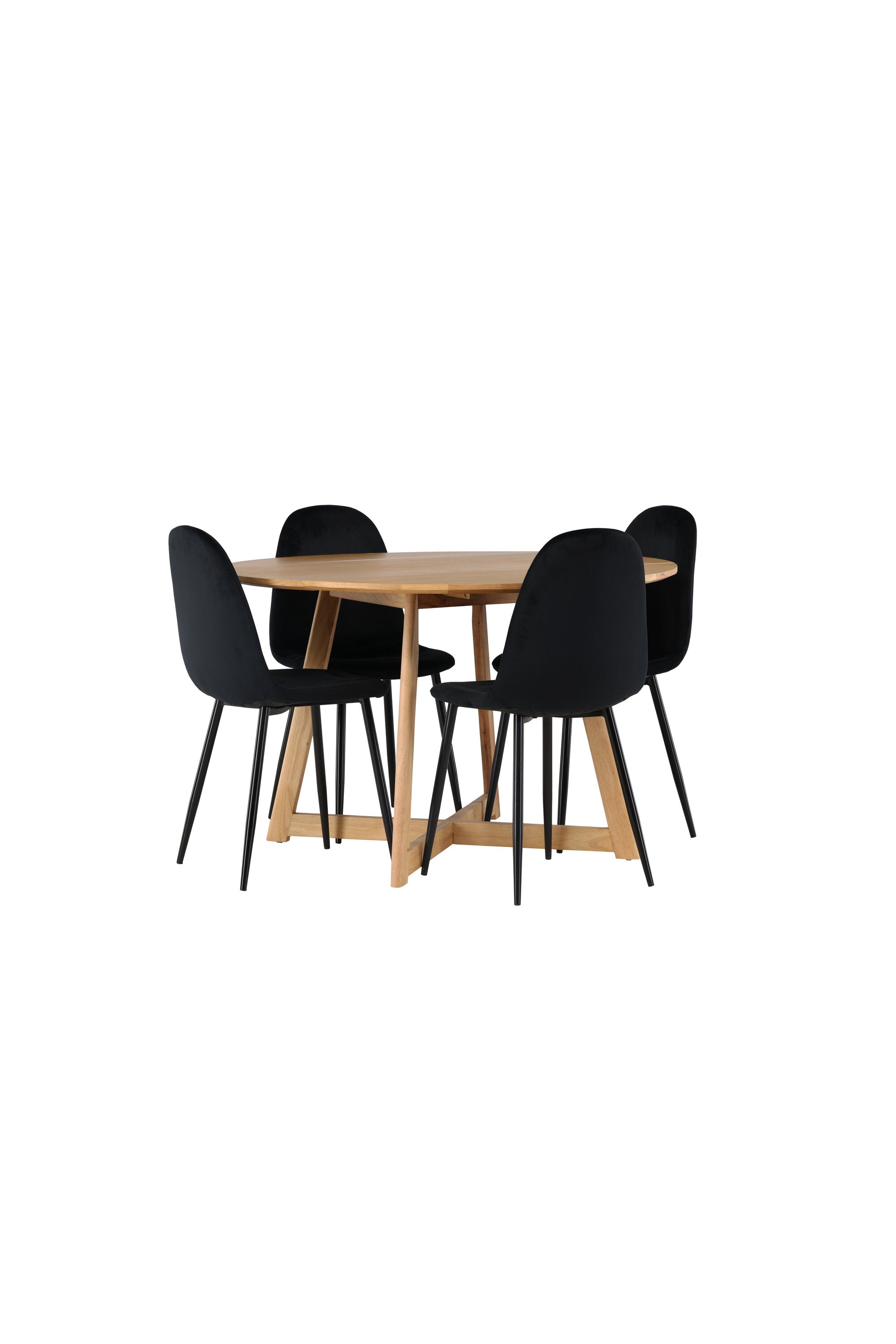 Yadikon Esszimmerset + Polar ⌀120cm/4St. in Schwarz präsentiert im Onlineshop von KAQTU Design AG. Esszimmerset ist von Venture Home